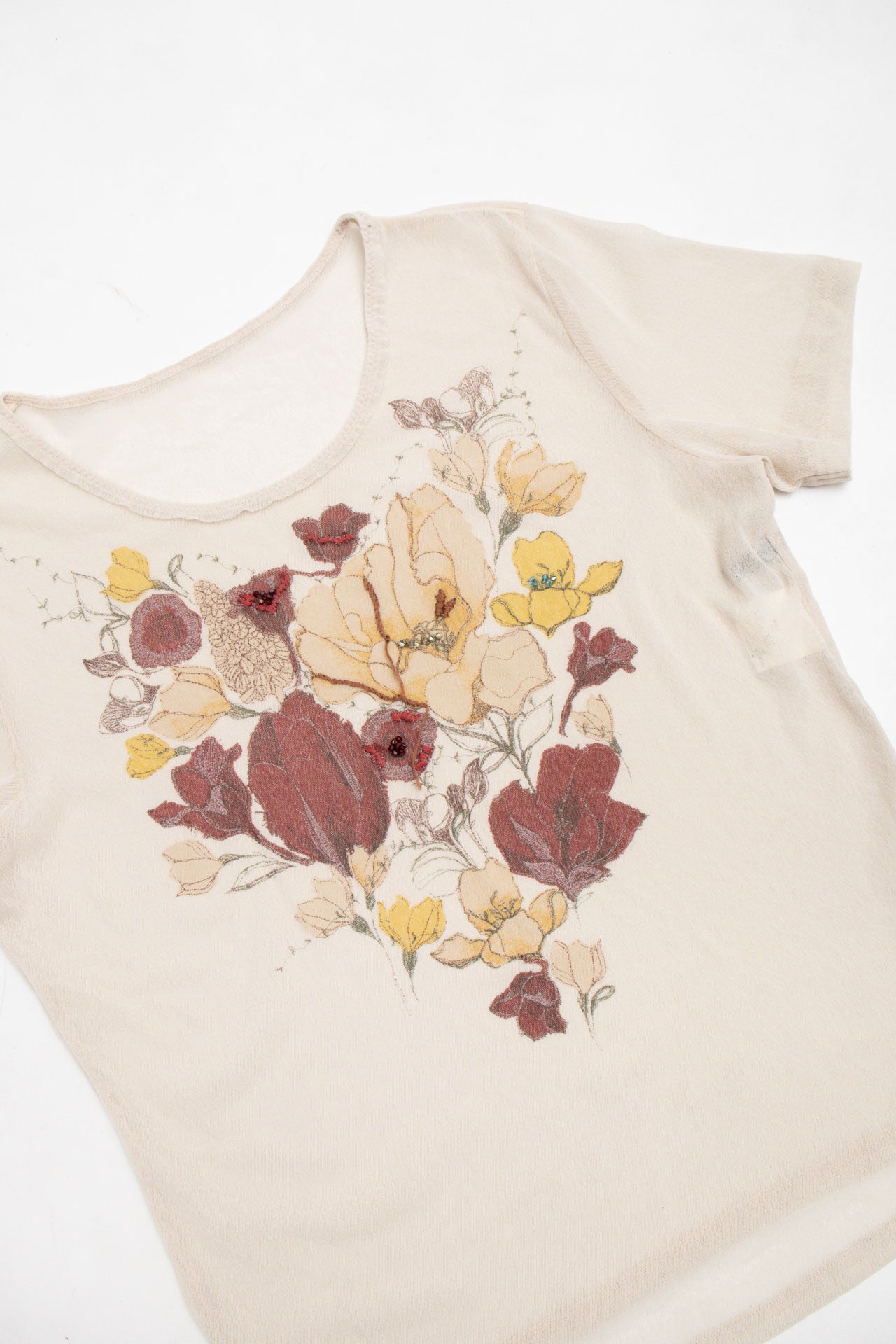 #20 Ville d'azur Mesh Floral Tee | Collection 139 | Size 10/12