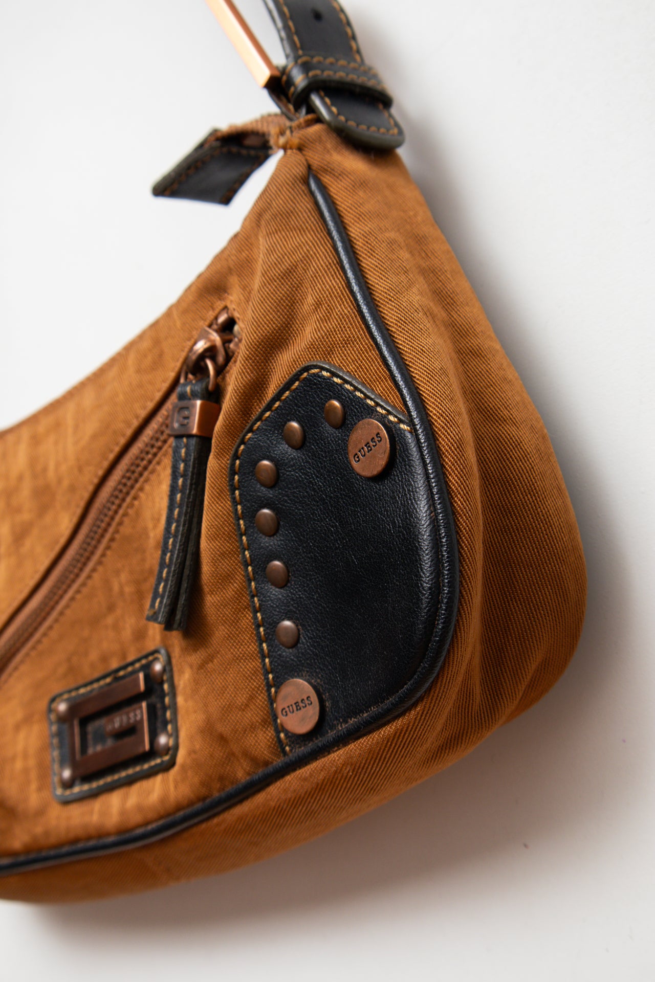 #248 Guess studded rose gold accent bag | c. 163