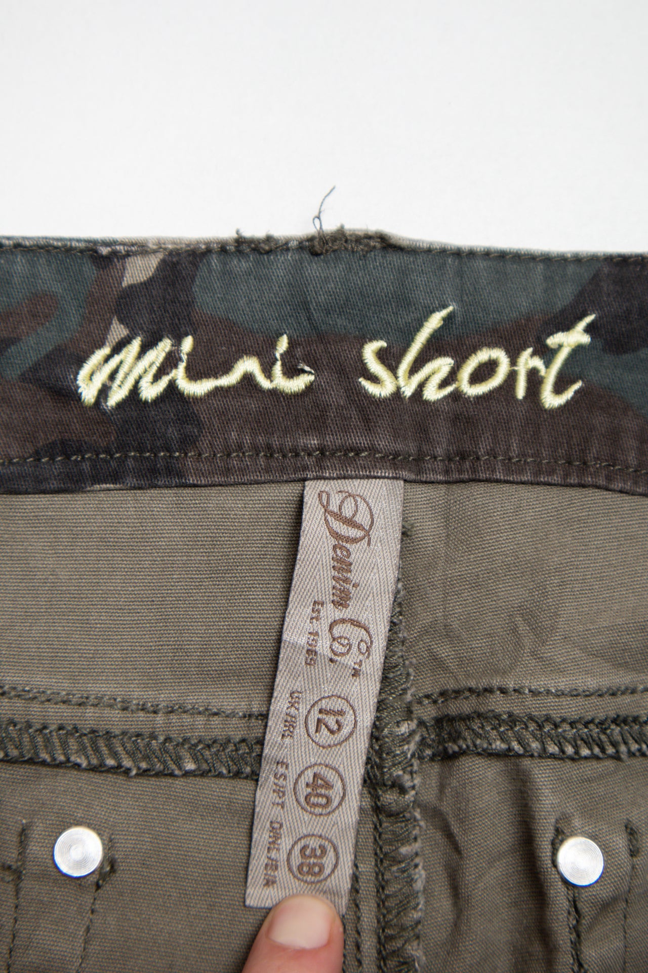 #05 Denim Co studded cami mini shorts | c. 164 | size 8