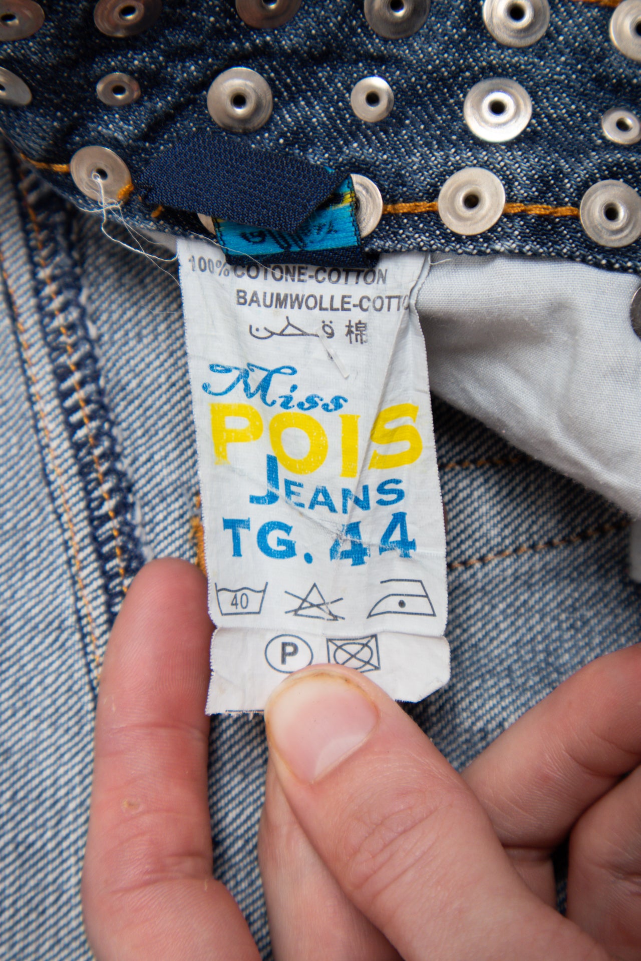 #11 Pois studded denim mini skirt | c. 164 | size 12