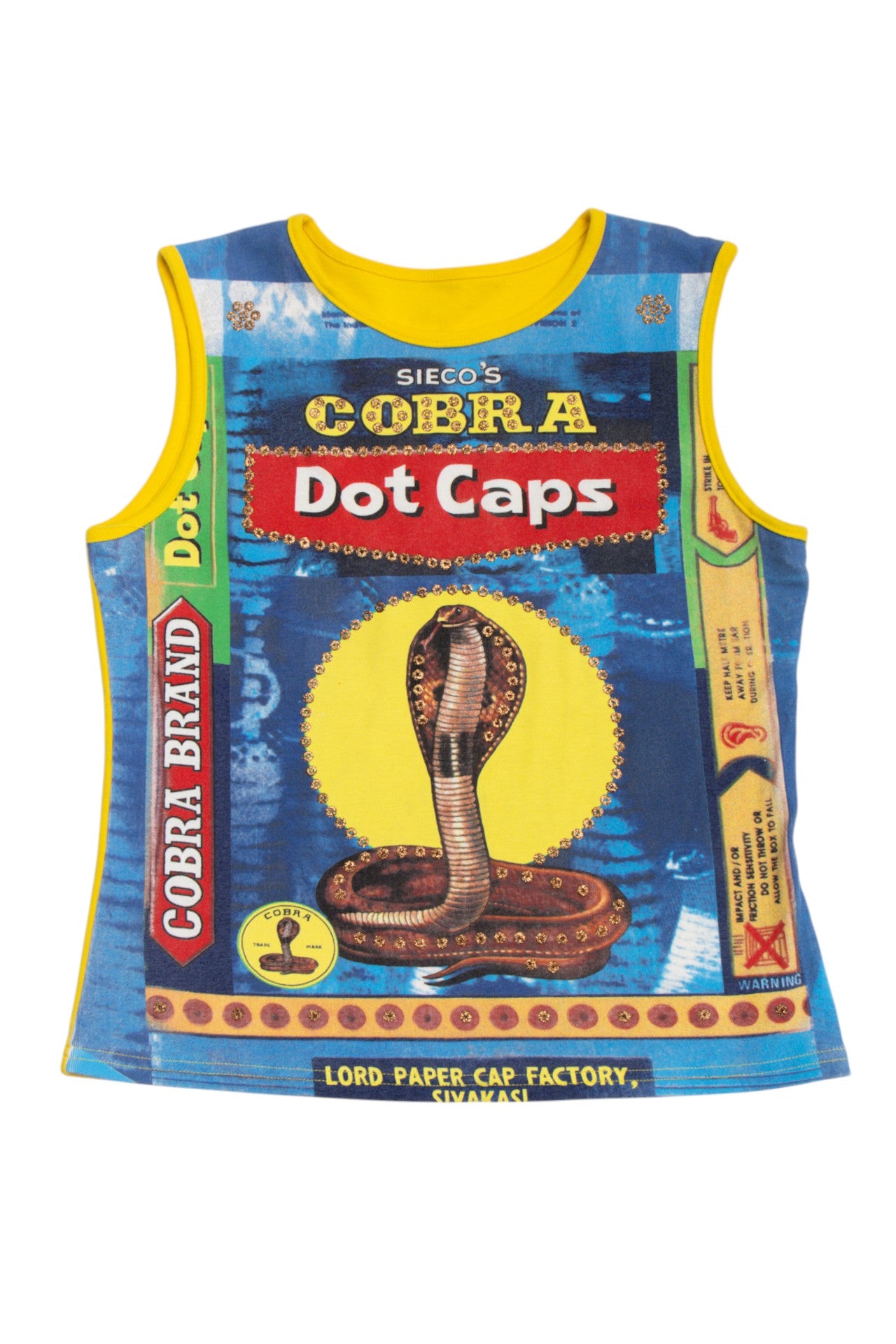 #25 Naf Naf Cobra Dot Caps Tank | c. 156 | Size 12