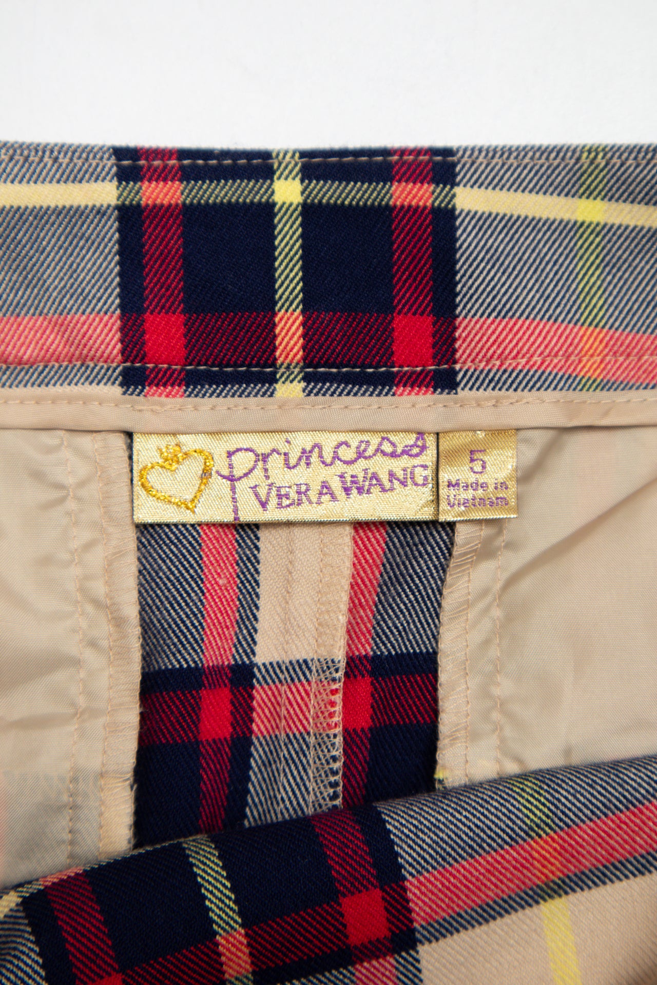 #17 Princess Vera Wang plaid pleated skirt | c. 164 | size 8