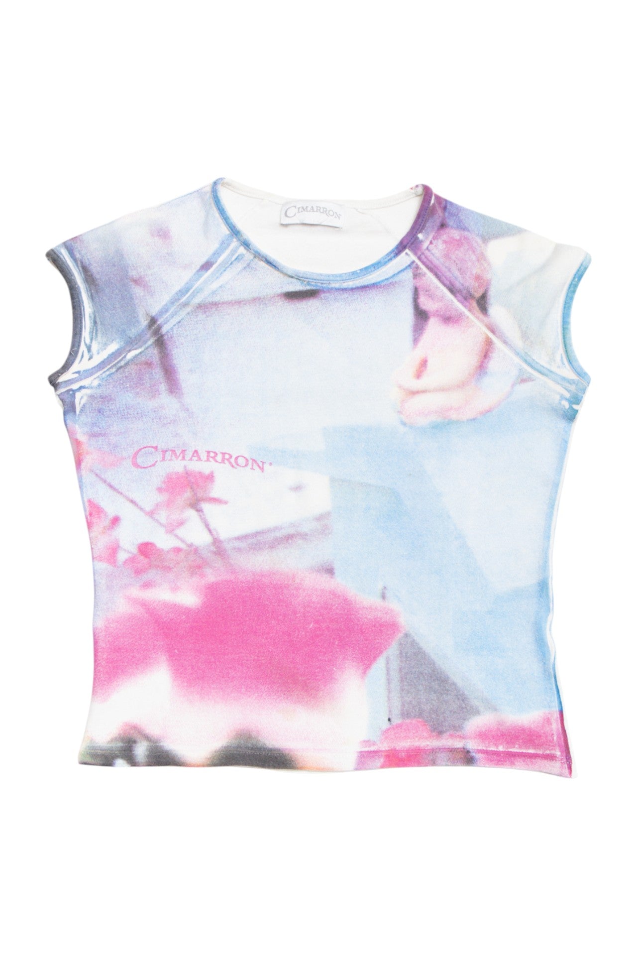 #19 Cimarron blurred print cropped tee | c. 164 | size 6
