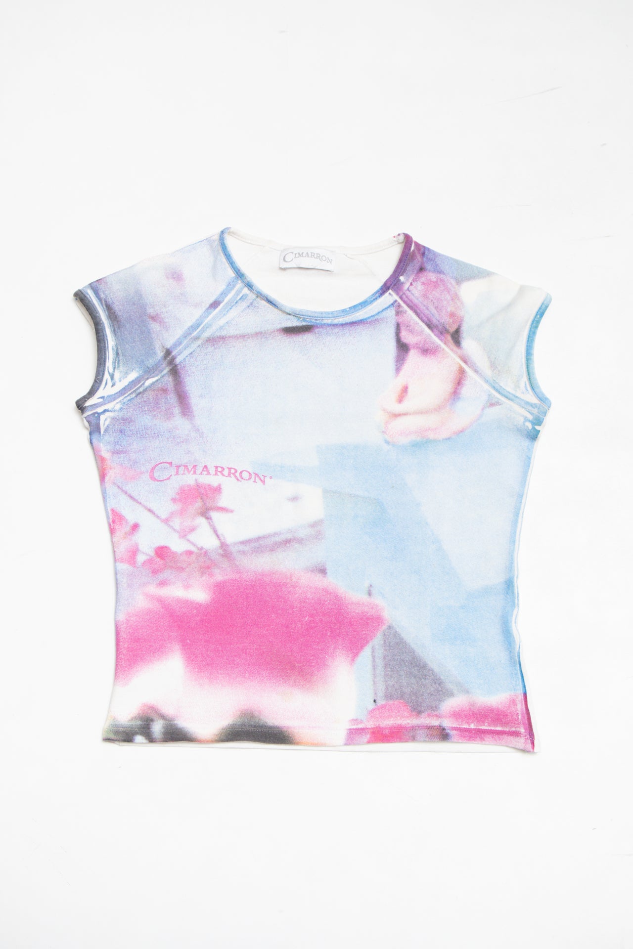 #19 Cimarron blurred print cropped tee | c. 164 | size 6