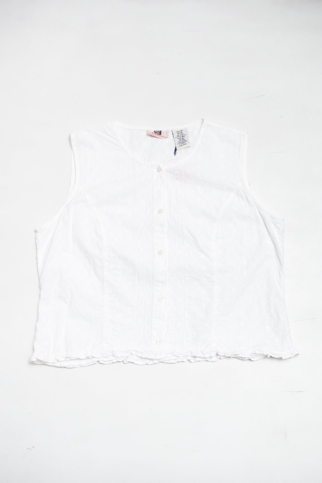 #20 Faded Glory embroidered cotton button up | c. 164 | size 14