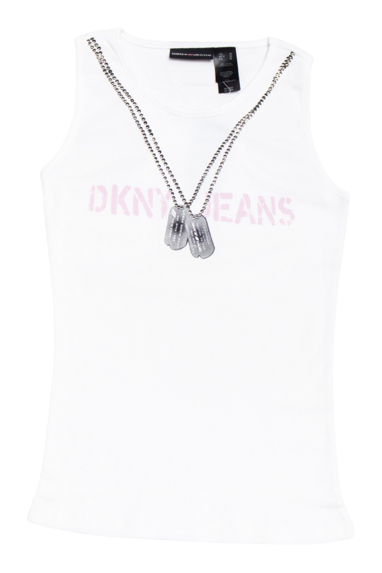 #24 DKNY cotton dog tag tank | c. 164 | size 8/10