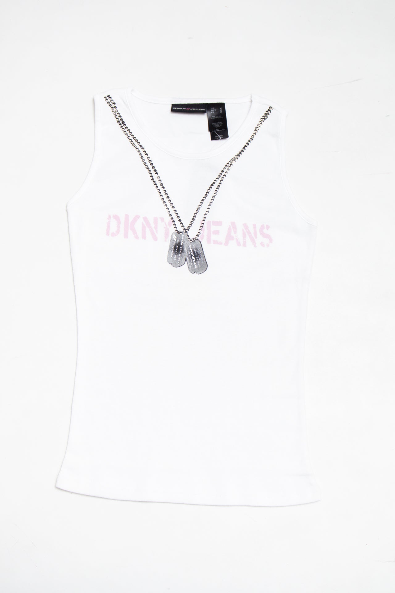 #24 DKNY cotton dog tag tank | c. 164 | size 8/10