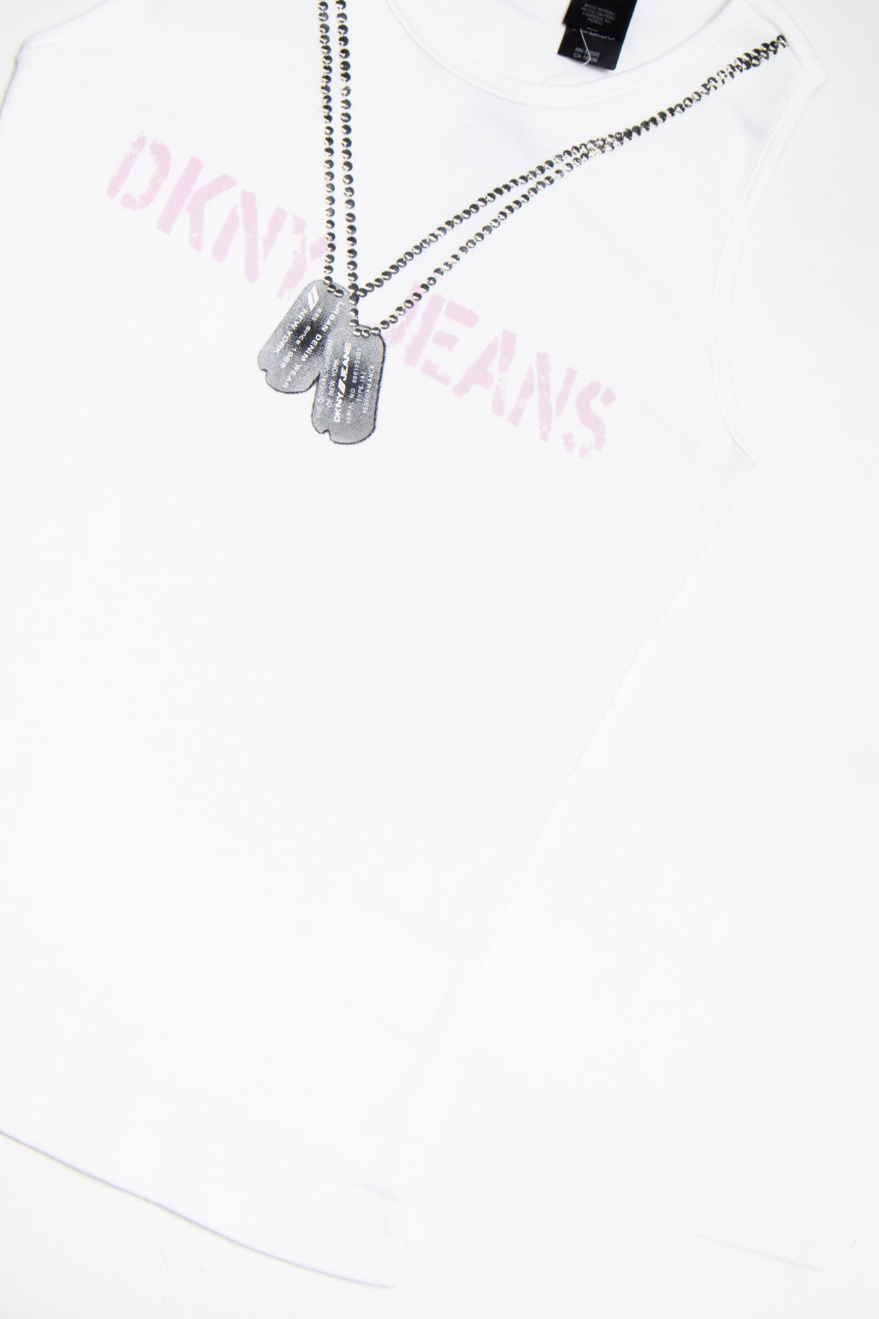 #24 DKNY cotton dog tag tank | c. 164 | size 8/10