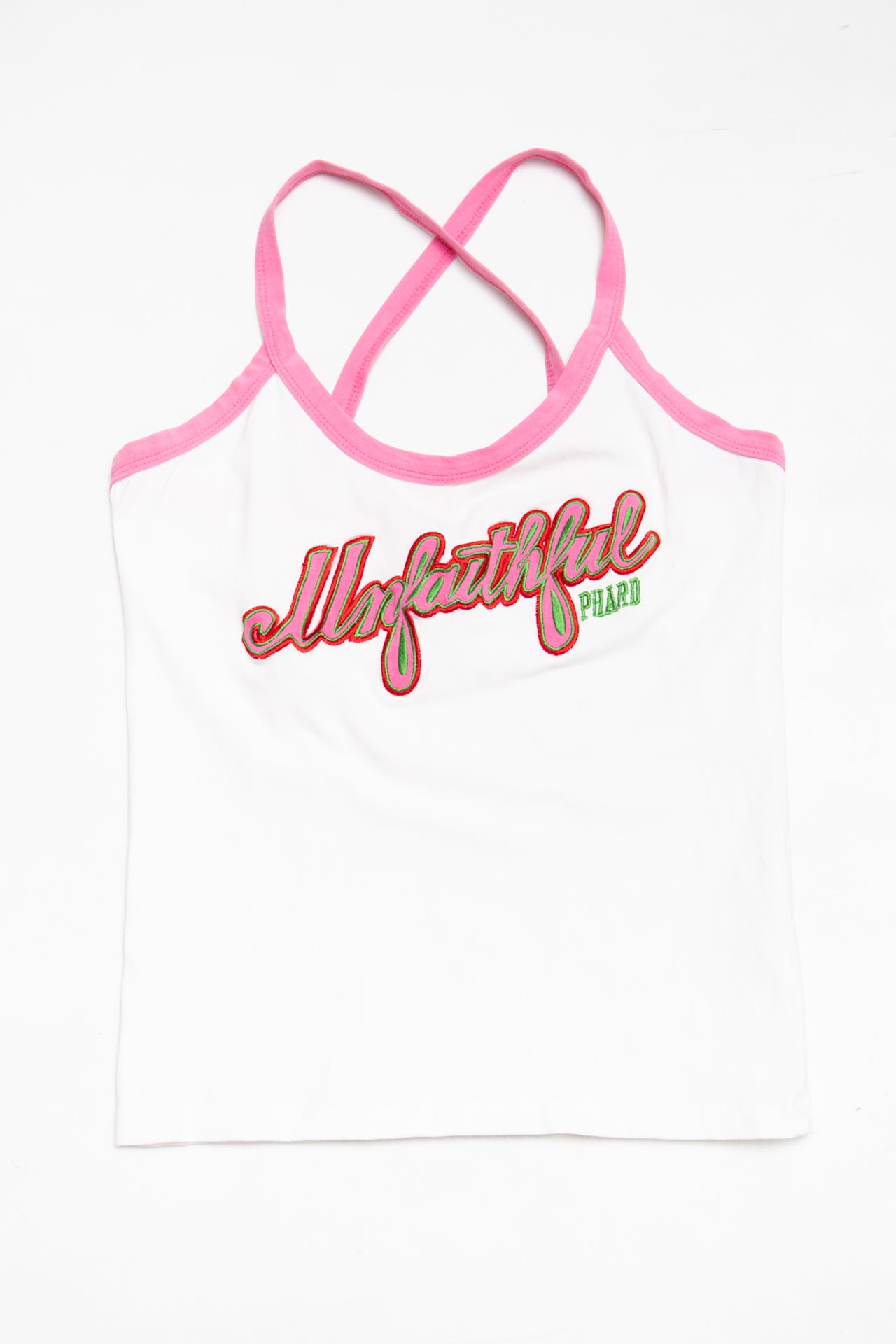#37 Phard embroidered cross back tank | c. 164 | size 10
