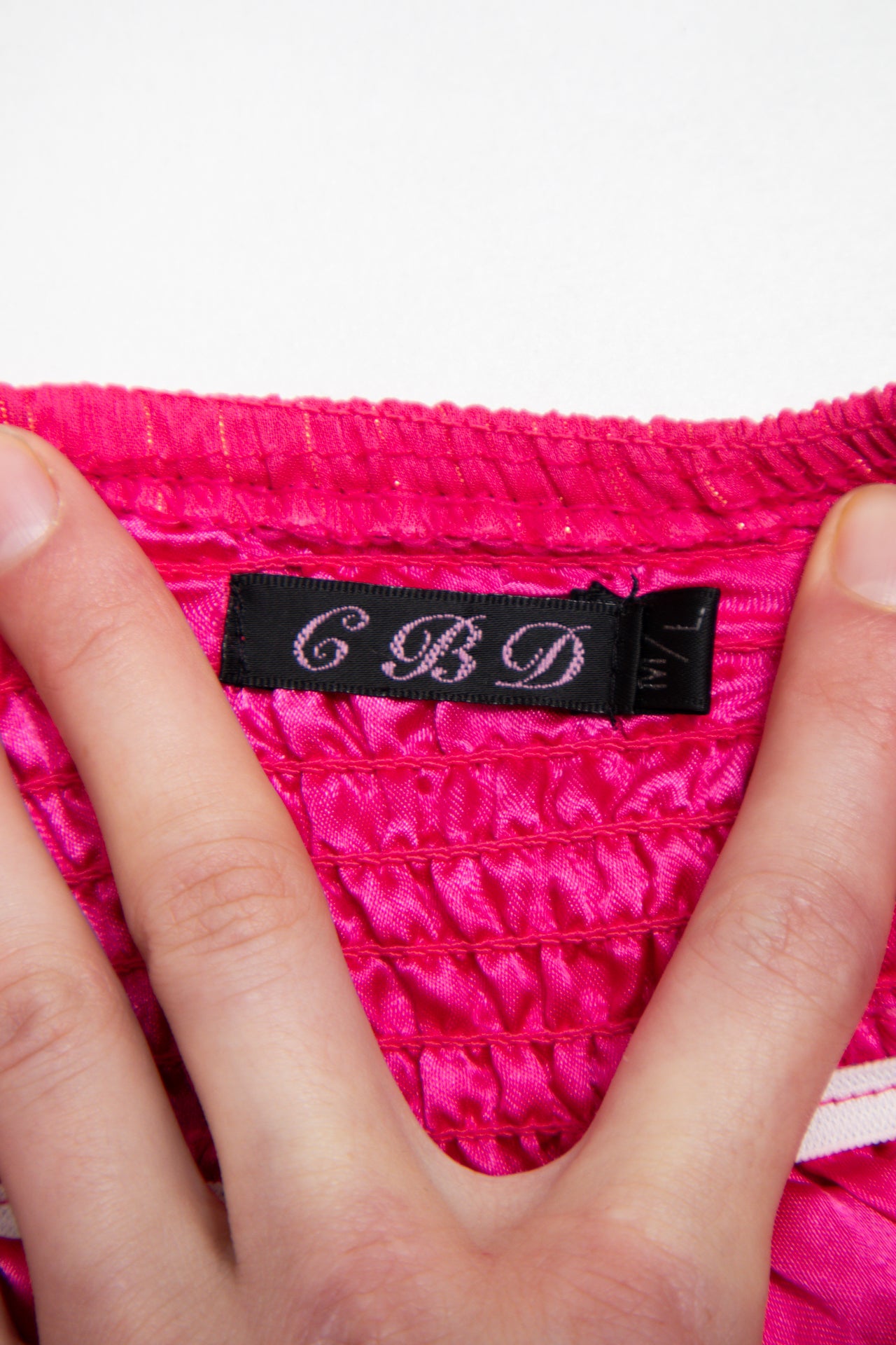 #39 CBD pink rosetted halter top | c. 164 | size 8