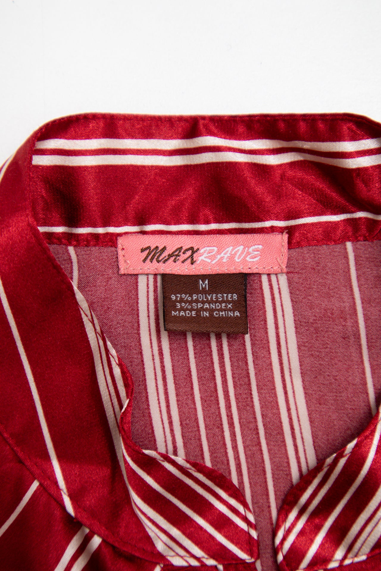 #41 Max Rave striped ruched satin top | c. 164 | size 10