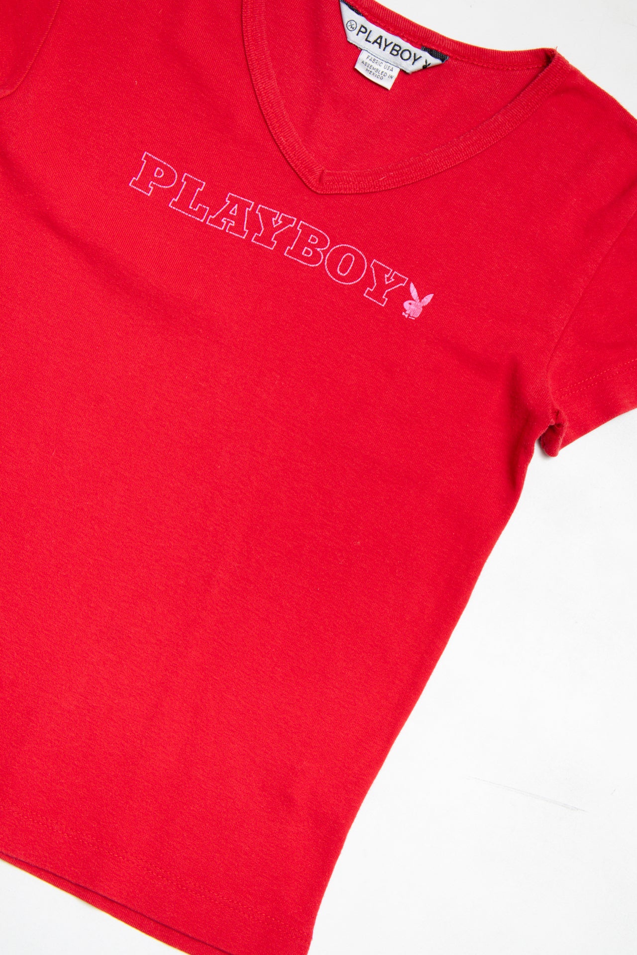 #42 Playboy red/pink tee | c. 164 | size 8