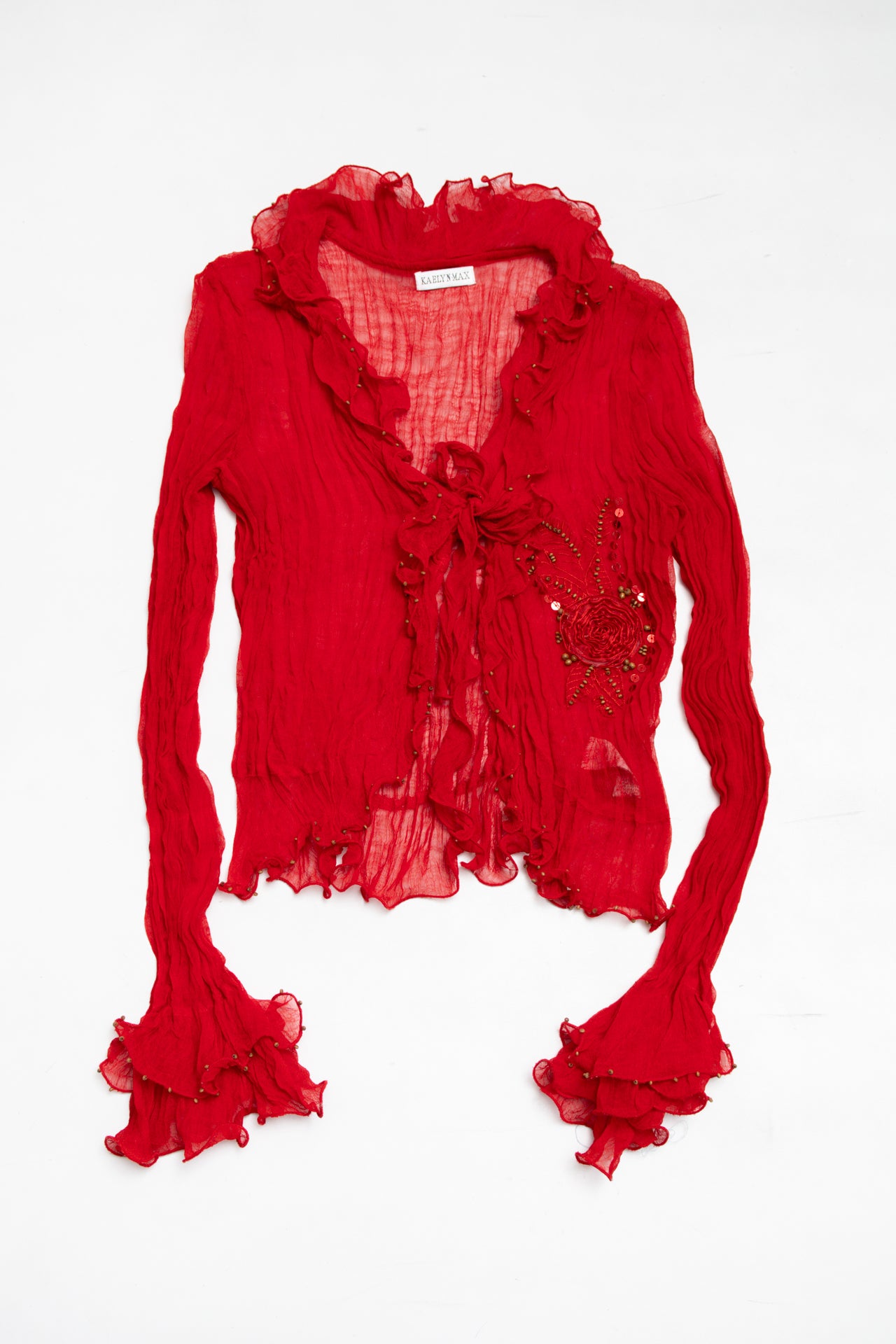 #43 Kaley N Max beaded mesh cardigan | c. 164 | size 10