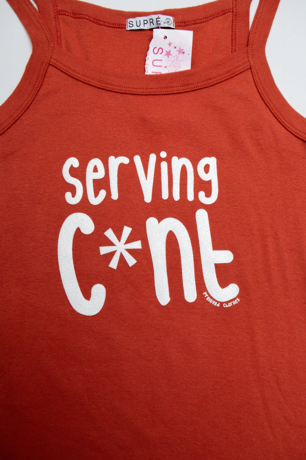 #10 Serving C*nt Orange Tank | Size 8