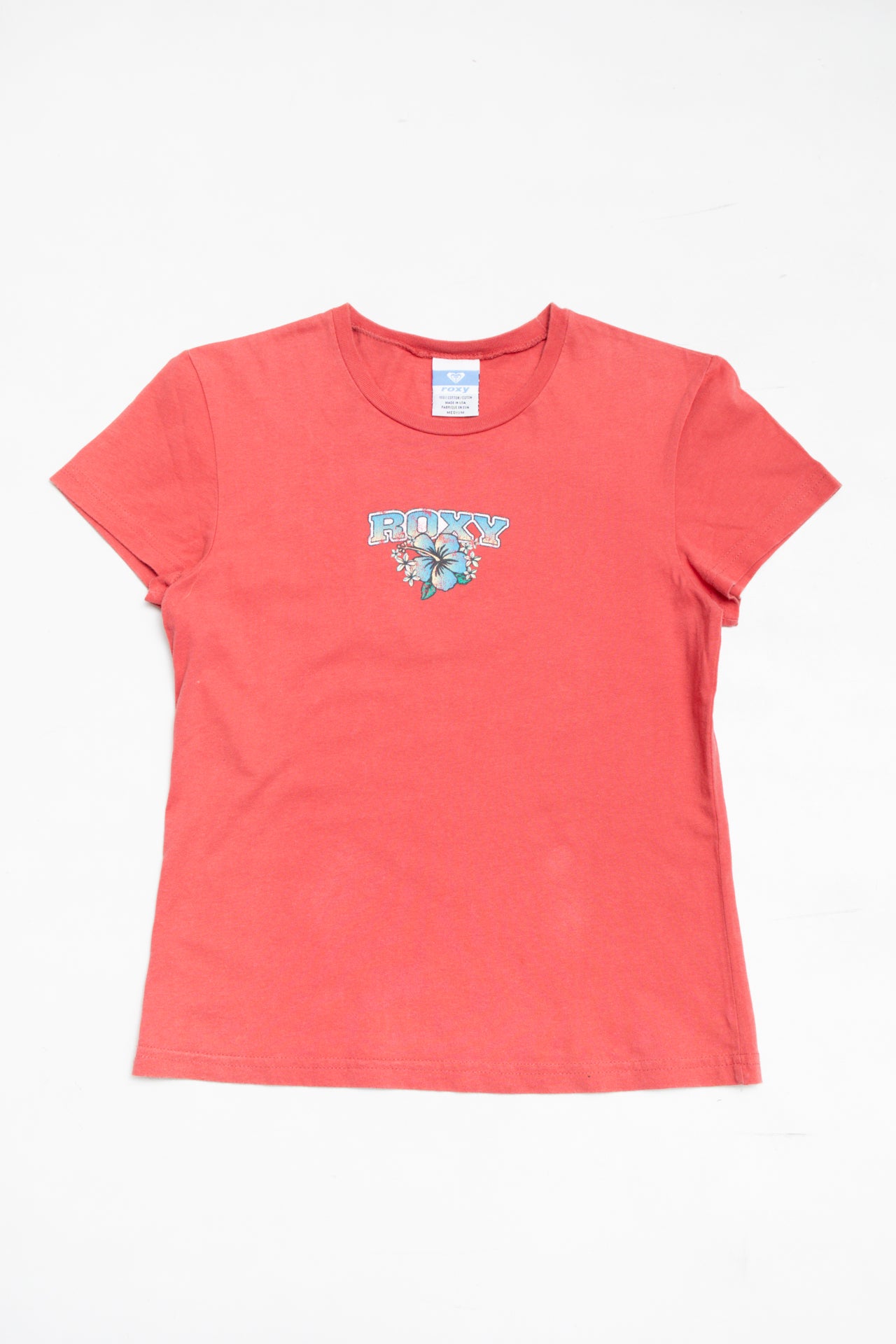 #50 Roxy hibiscus cotton tee | c. 164 | size 8/10