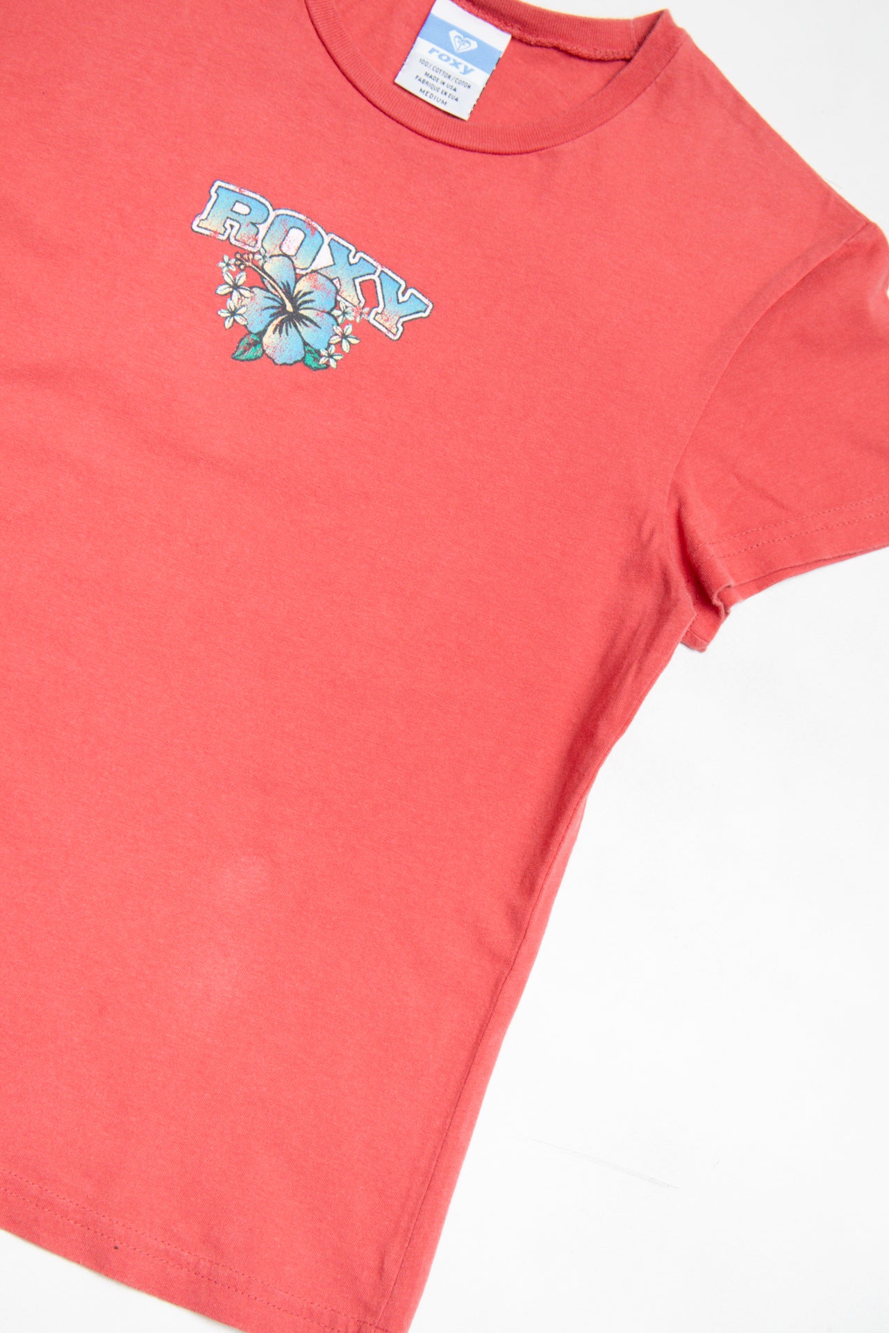 #50 Roxy hibiscus cotton tee | c. 164 | size 8/10