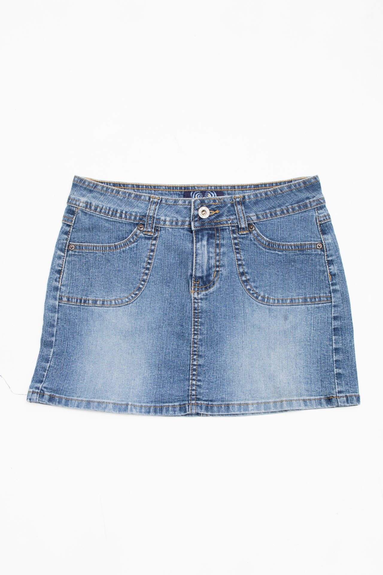 #66 Angels Embroidered Denim Mini | Collection 139 | Size 6