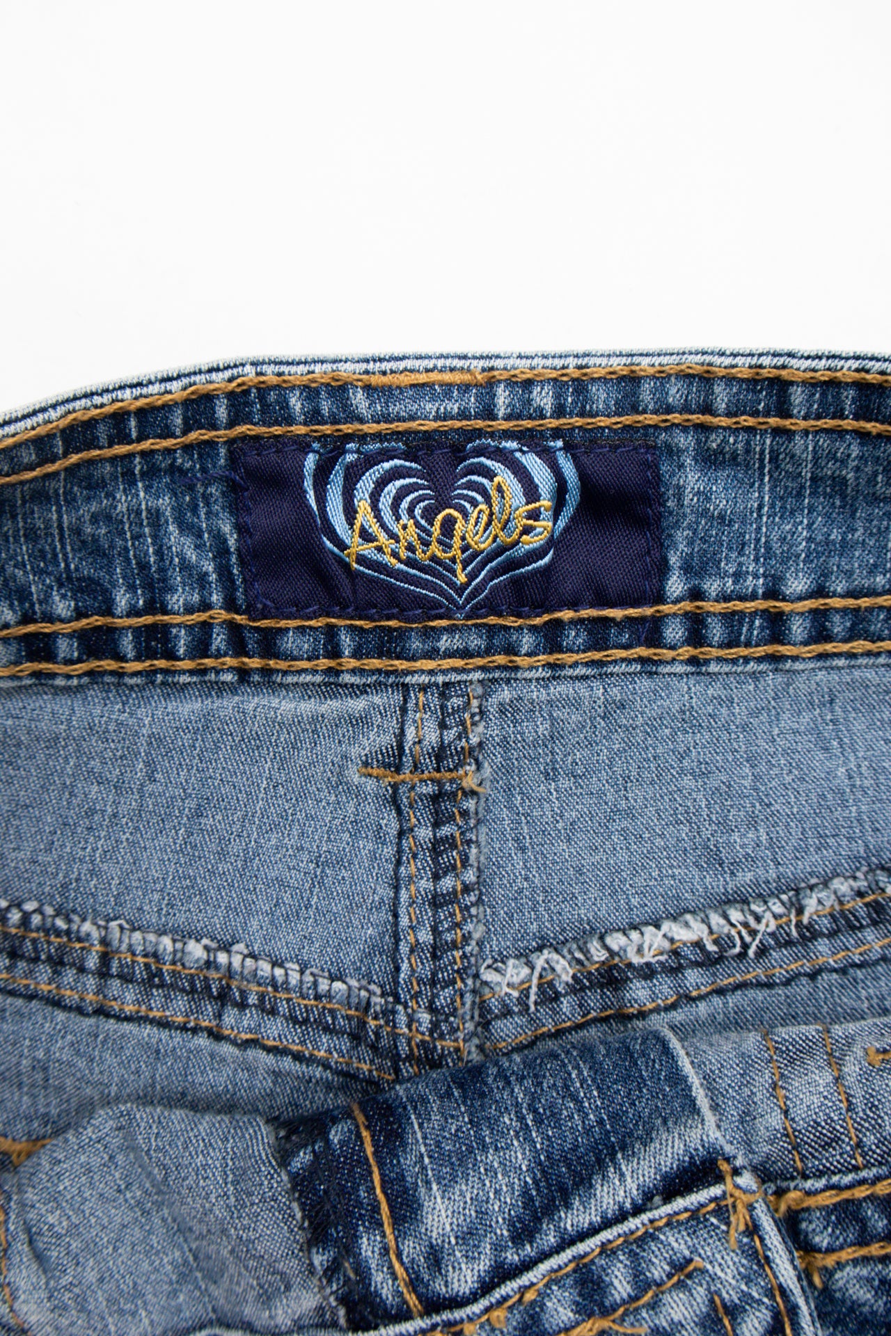 #66 Angels Embroidered Denim Mini | Collection 139 | Size 6