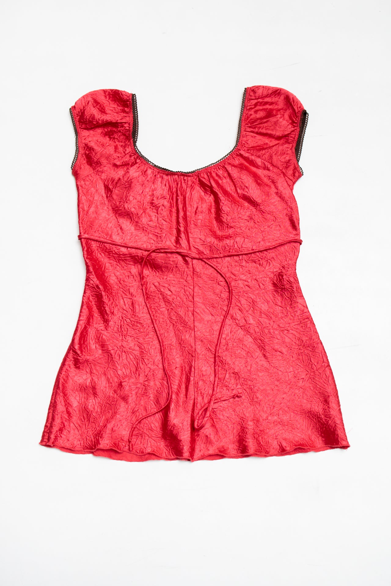 #52 embroidered ruched chest top | c. 164 | size 8