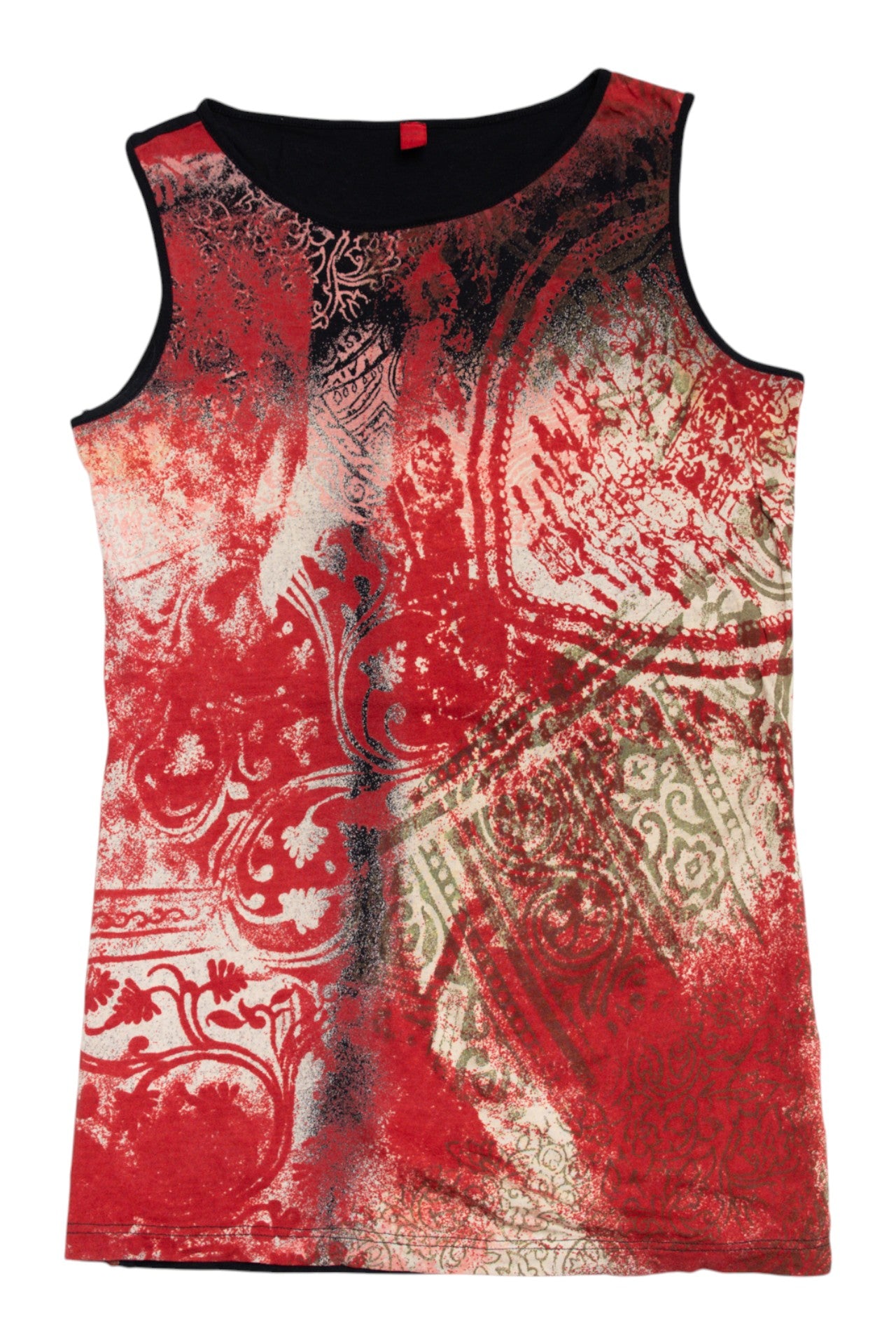 #53 maroon cotton graphic tank | c. 164 | size 10/12