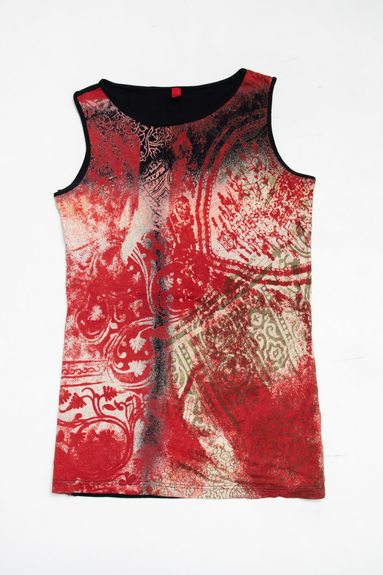 #53 maroon cotton graphic tank | c. 164 | size 10/12