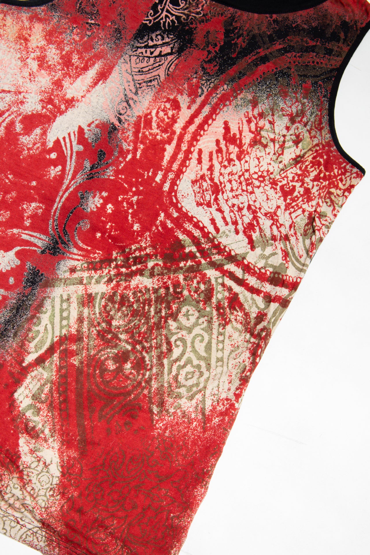 #53 maroon cotton graphic tank | c. 164 | size 10/12