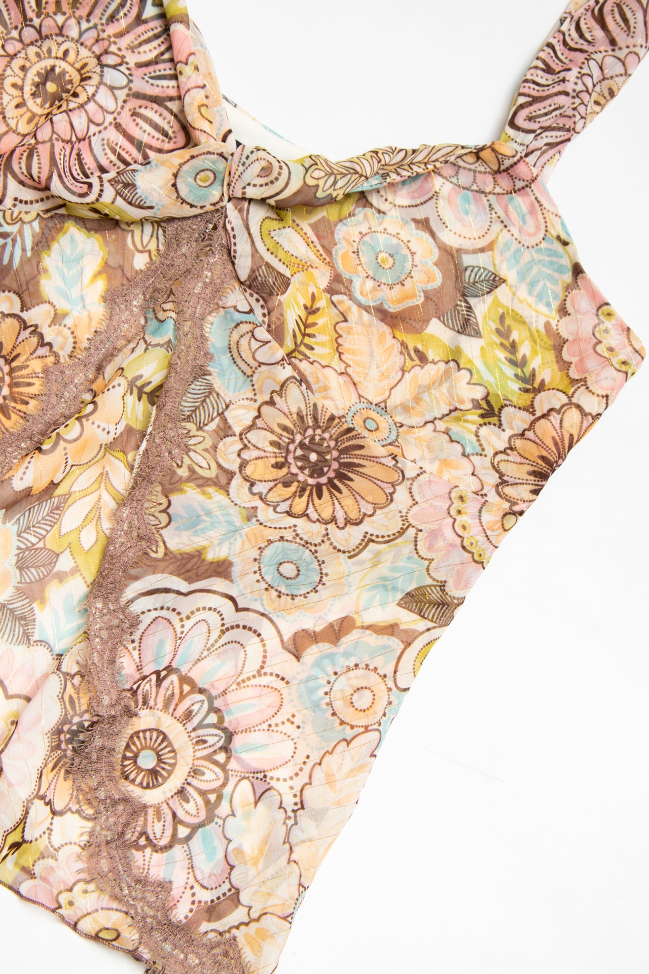 #54 Work to Weekend lined mesh floral tank | c. 164 | size 10