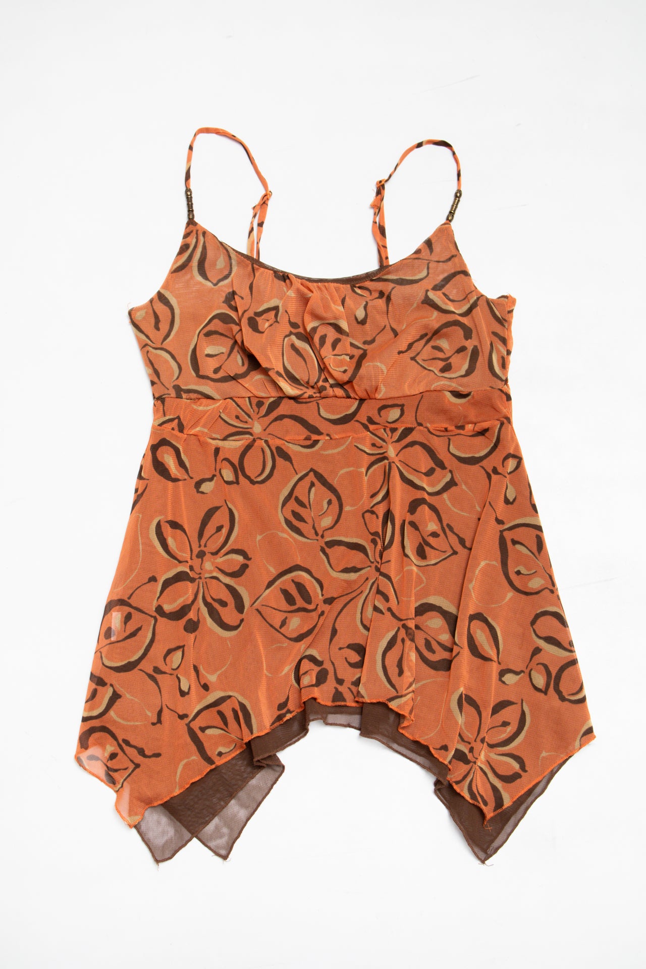 #55 Lena Jeans mesh floral tank | c. 164 | size 8