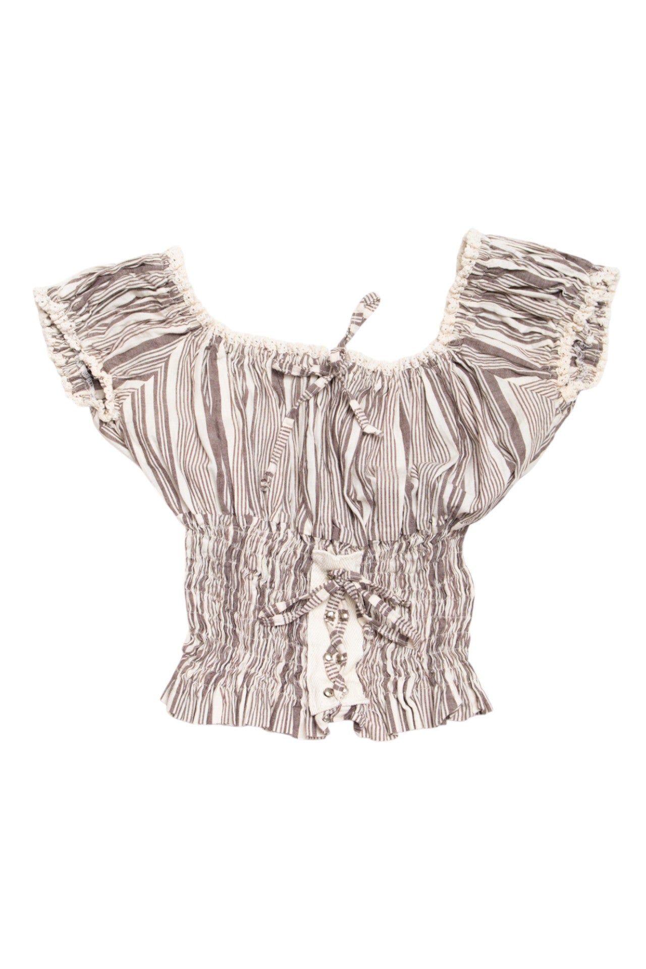 #56 Paul Brial cow-neck striped top | c. 164 | size 8