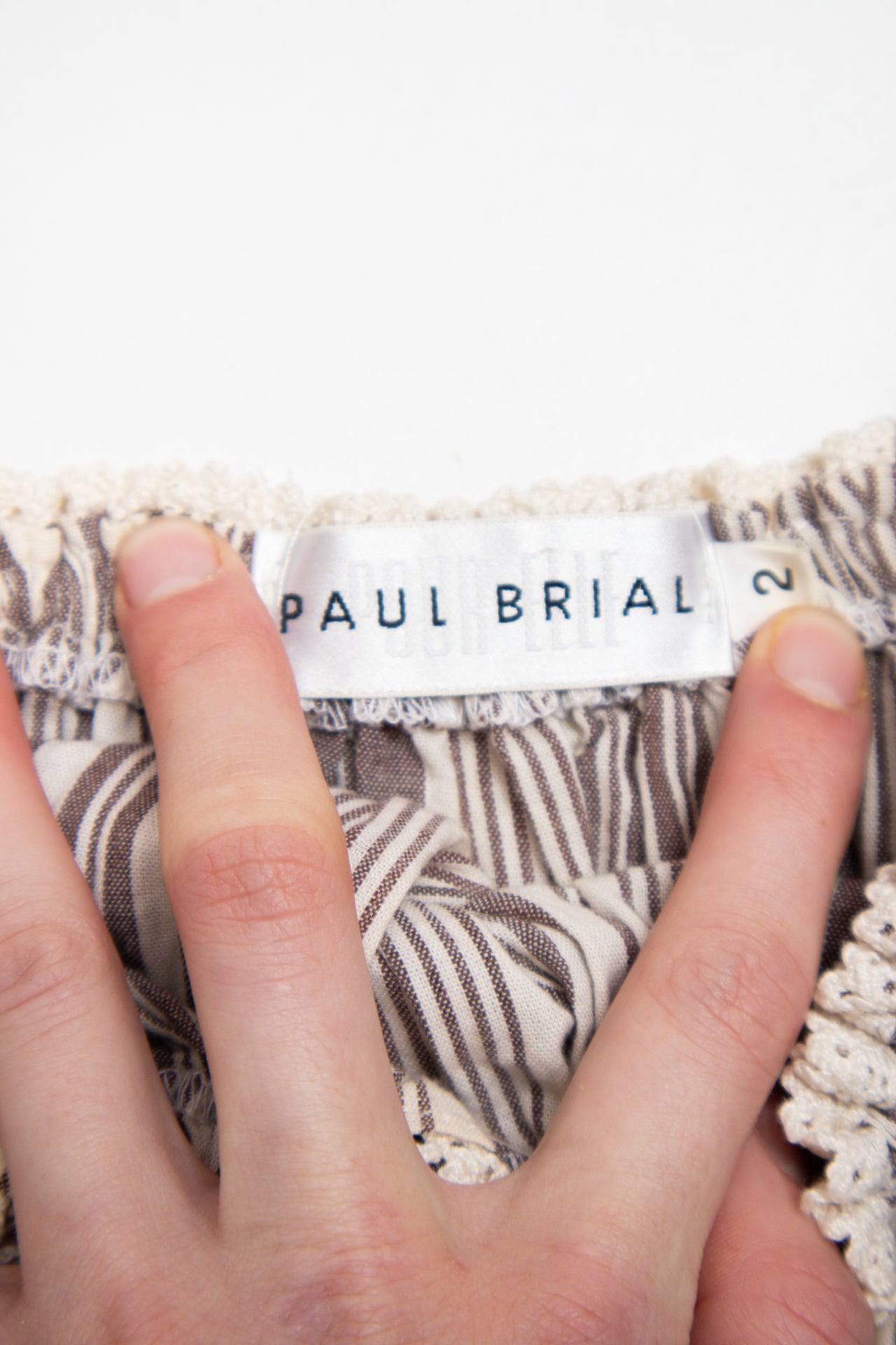 #56 Paul Brial cow-neck striped top | c. 164 | size 8