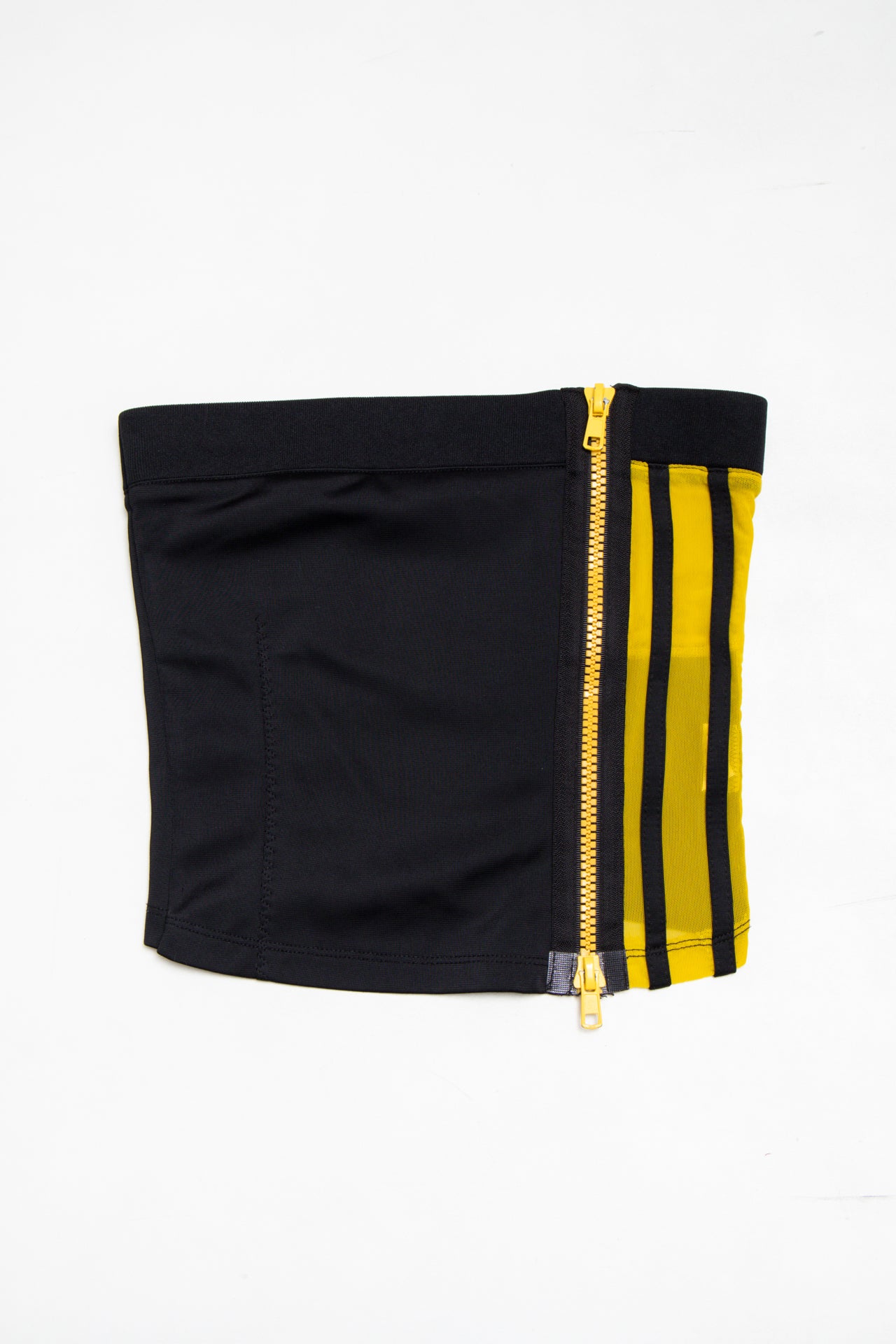#57 Phard black/yellow zip up corset | c. 164 | size 6