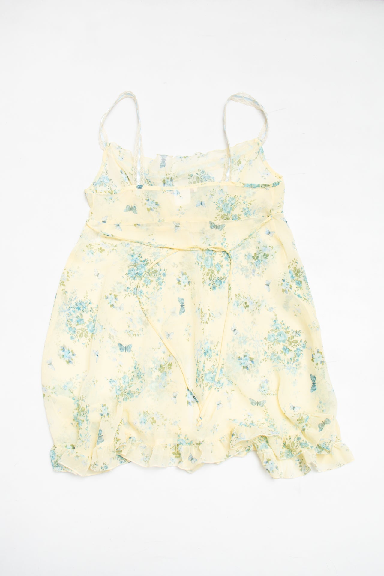 #60 California Dynasty floral baby doll top | c. 164 | size 8