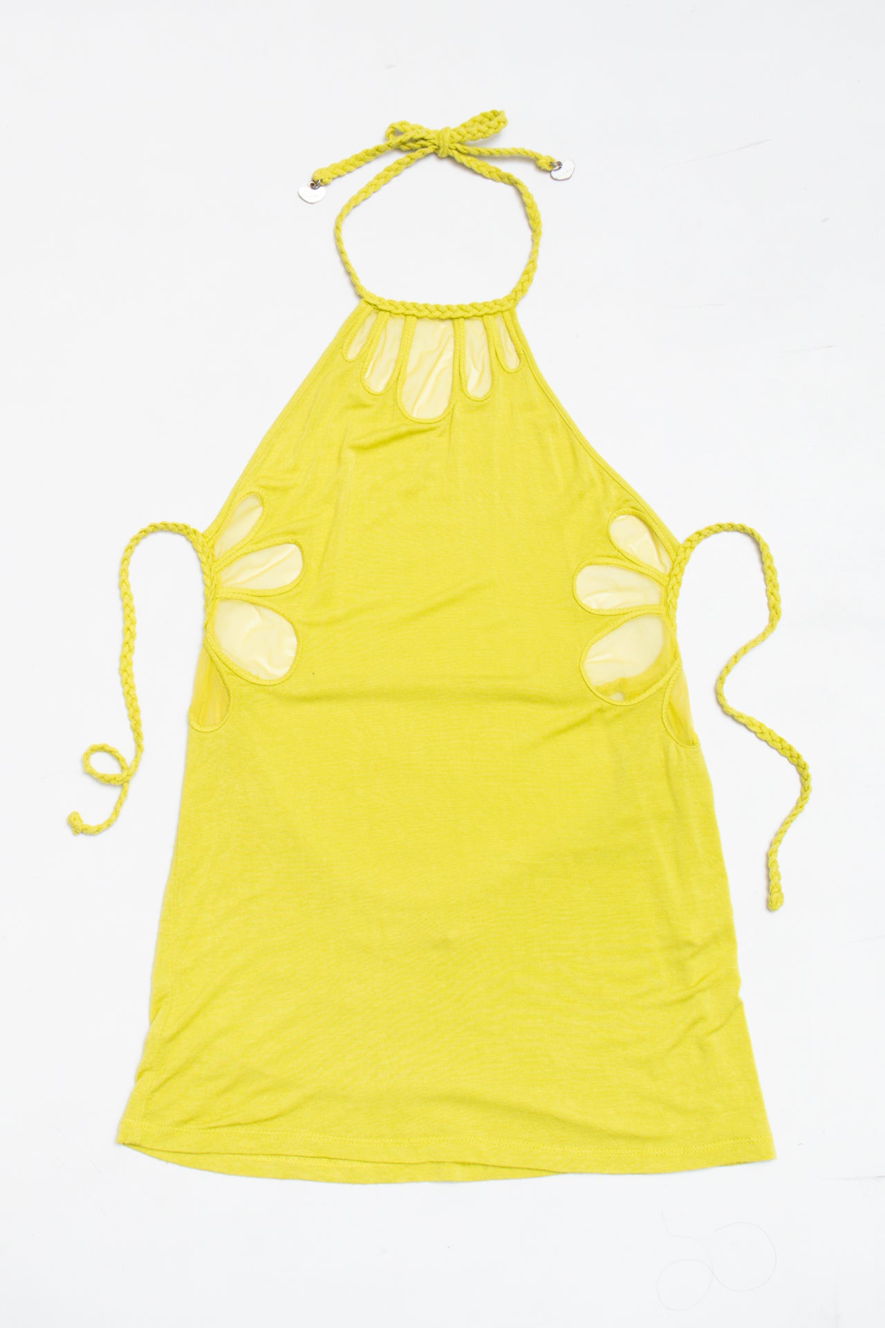 #62 Bacirubati lime green halter top | c. 164 | size 6