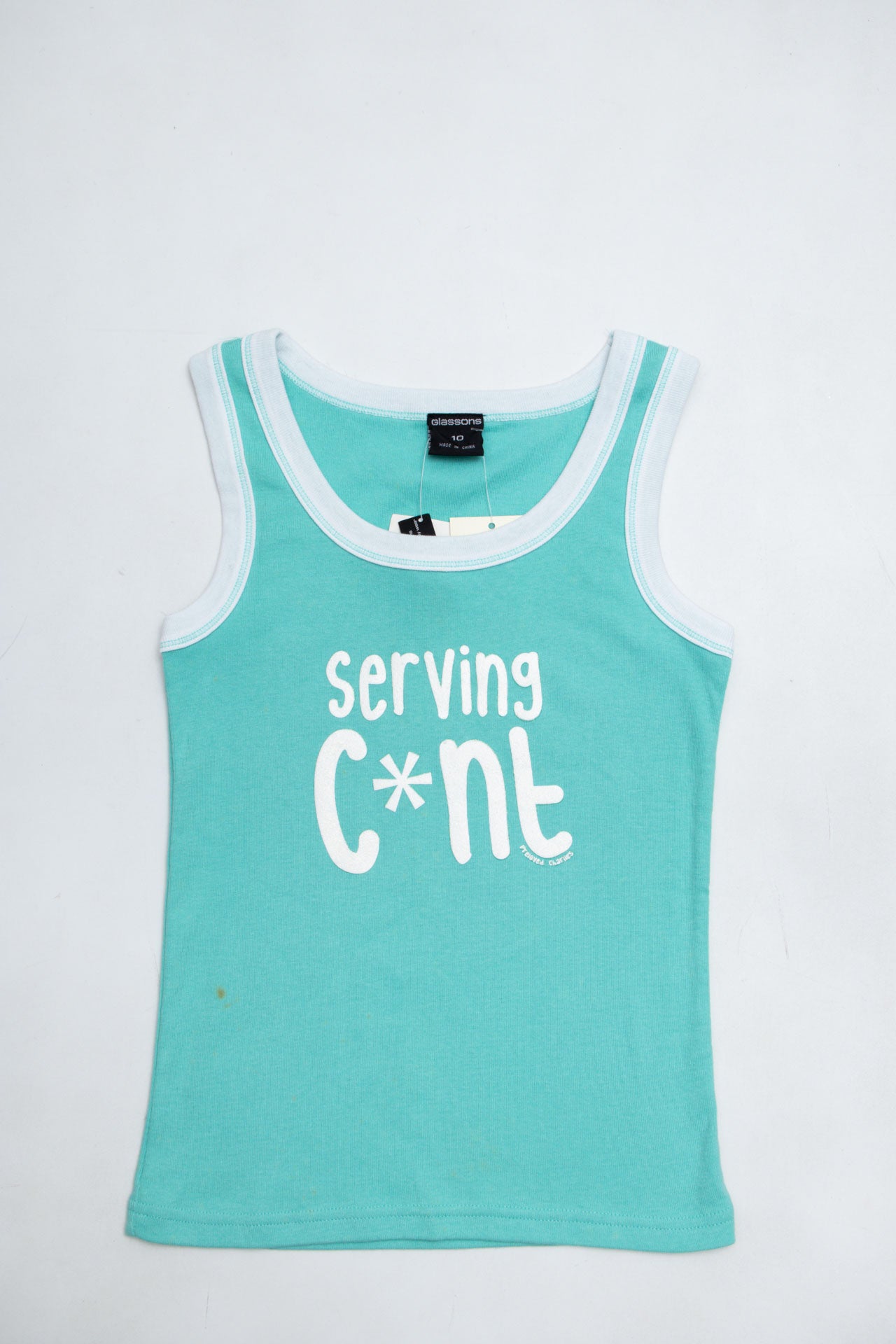 #25 Serving C*nt Blue Tank | Size 10