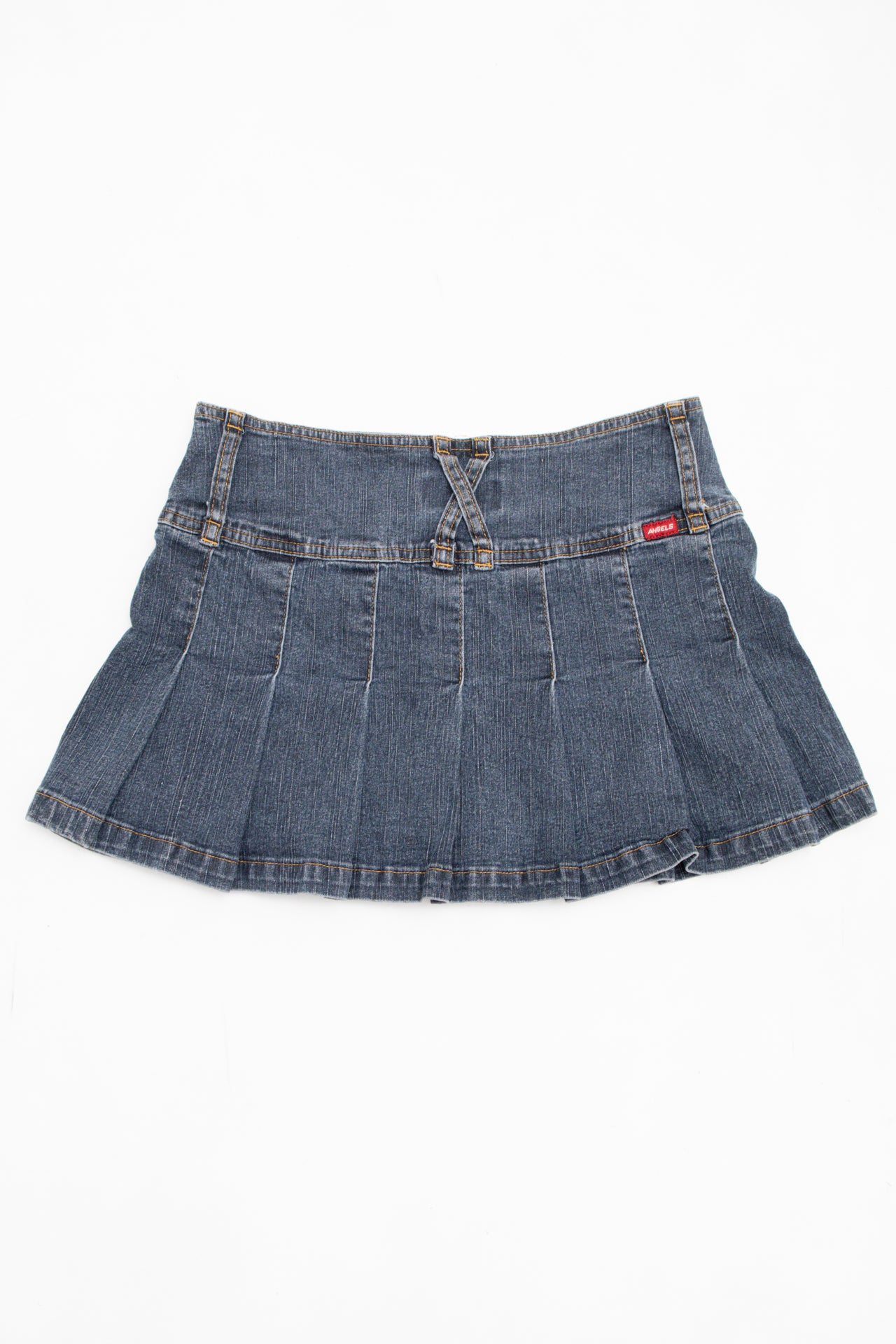 #59 Angels Pleated Denim Mini | Collection 139 | Size 6