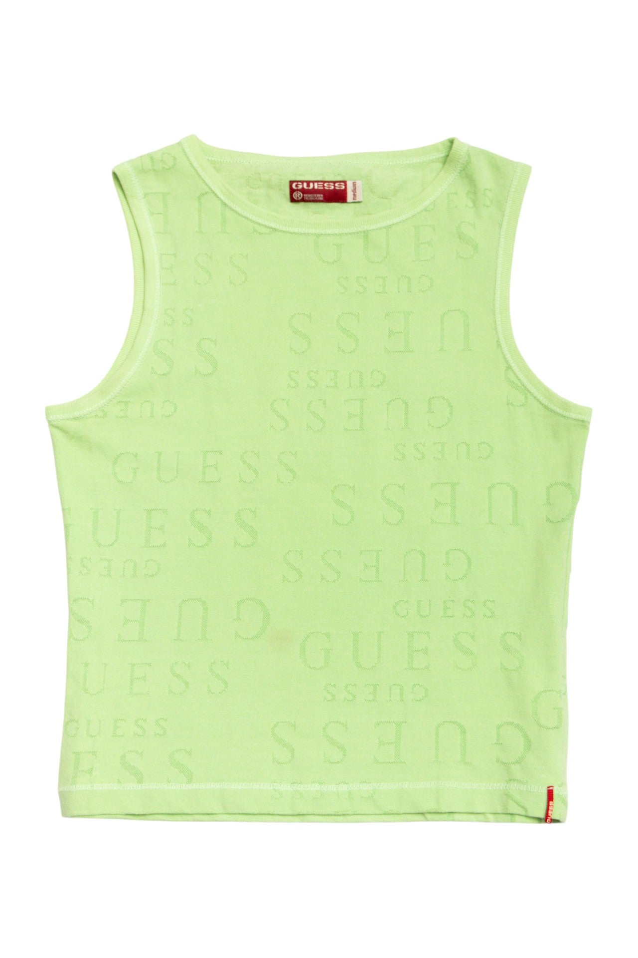#70 Guess Monogram green tank | c. 164 | size 8
