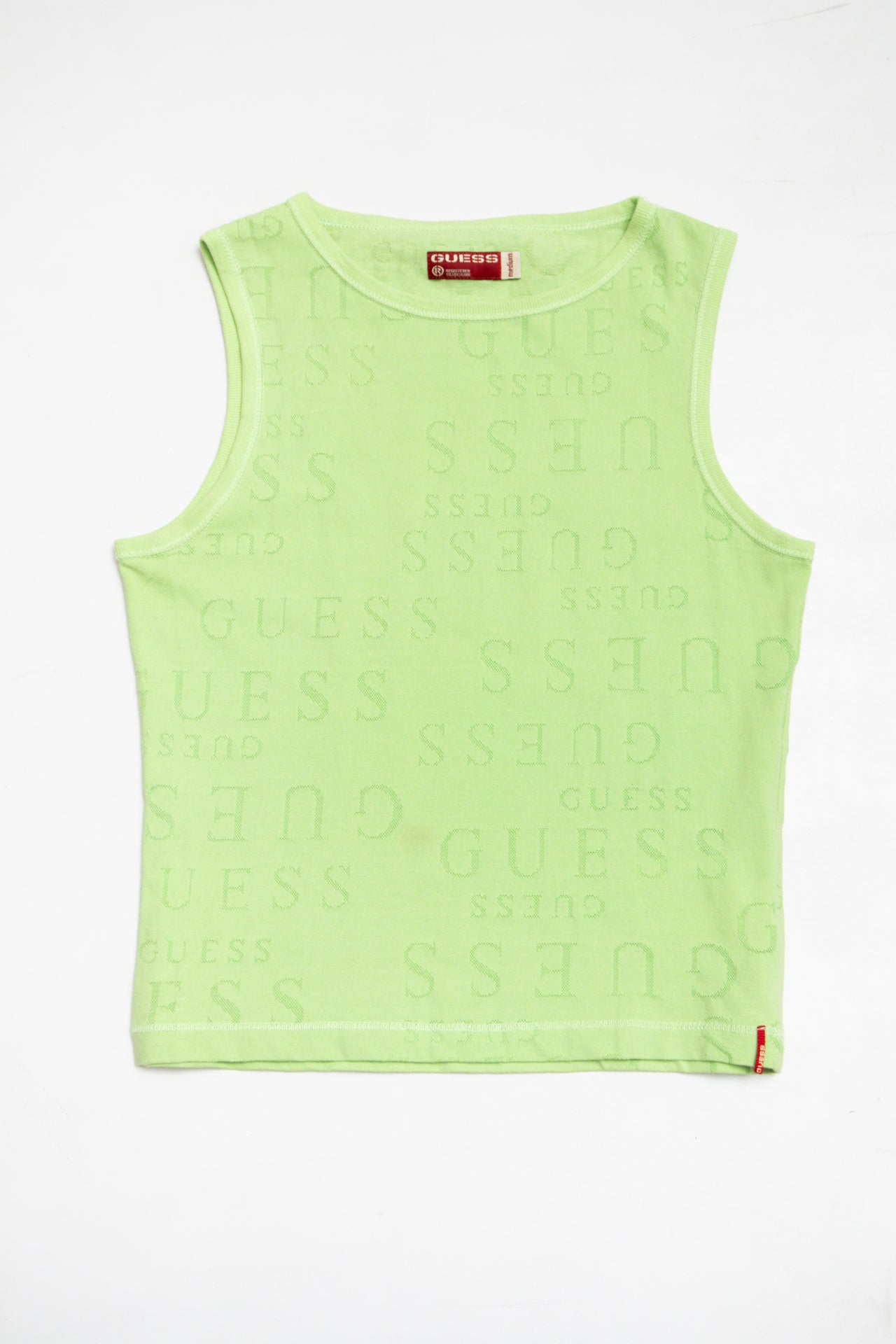 #70 Guess Monogram green tank | c. 164 | size 8