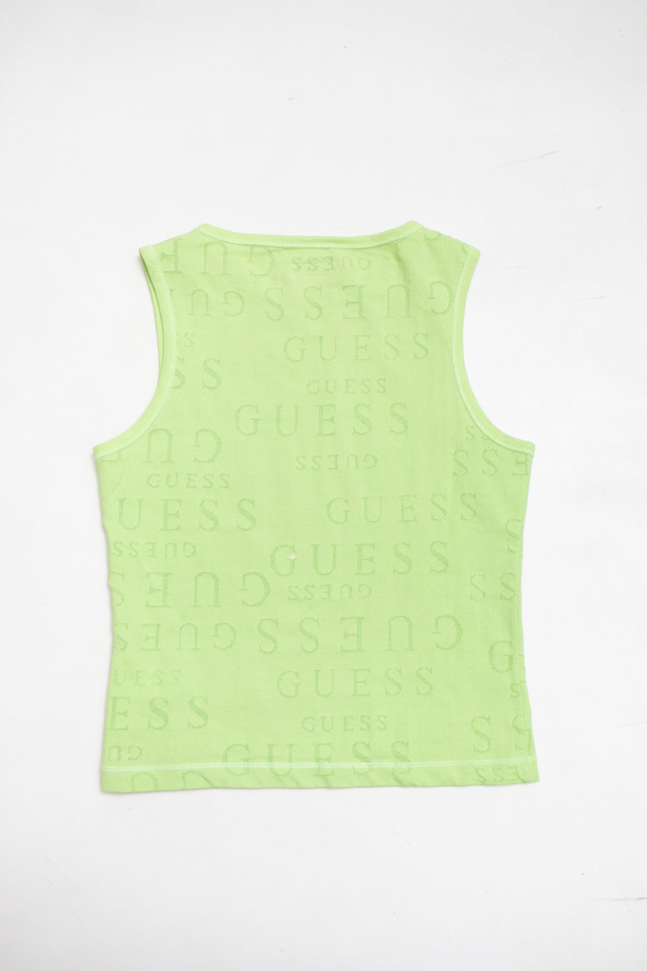 #70 Guess Monogram green tank | c. 164 | size 8