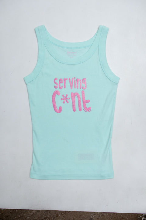 #30 Serving C*nt Teal Tank | Size 8/10