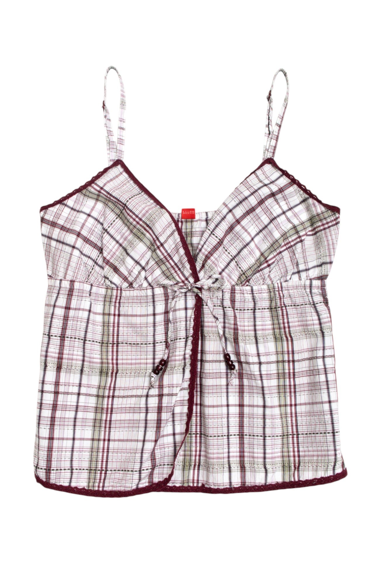 #86 S. Oliver Plaid Wrap Cami | Size 12 | c. 156