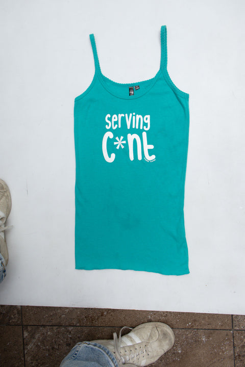 #35 Serving C*nt Teal Tank | Size 8/10