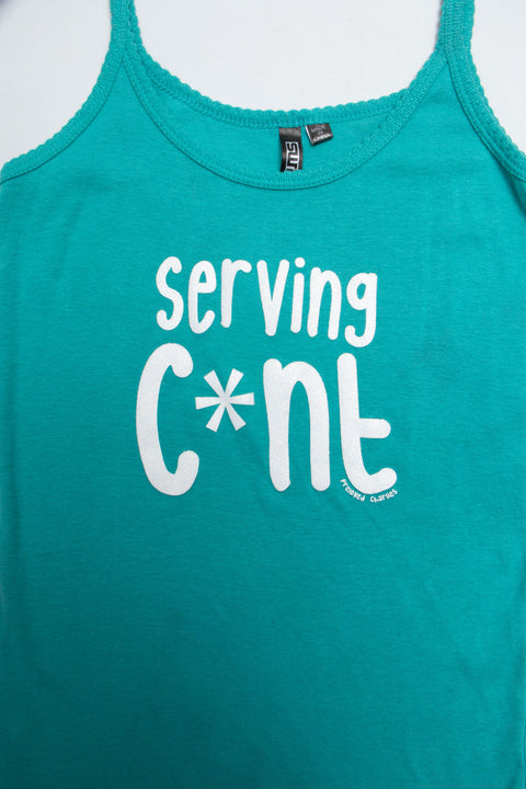 #35 Serving C*nt Teal Tank | Size 8/10