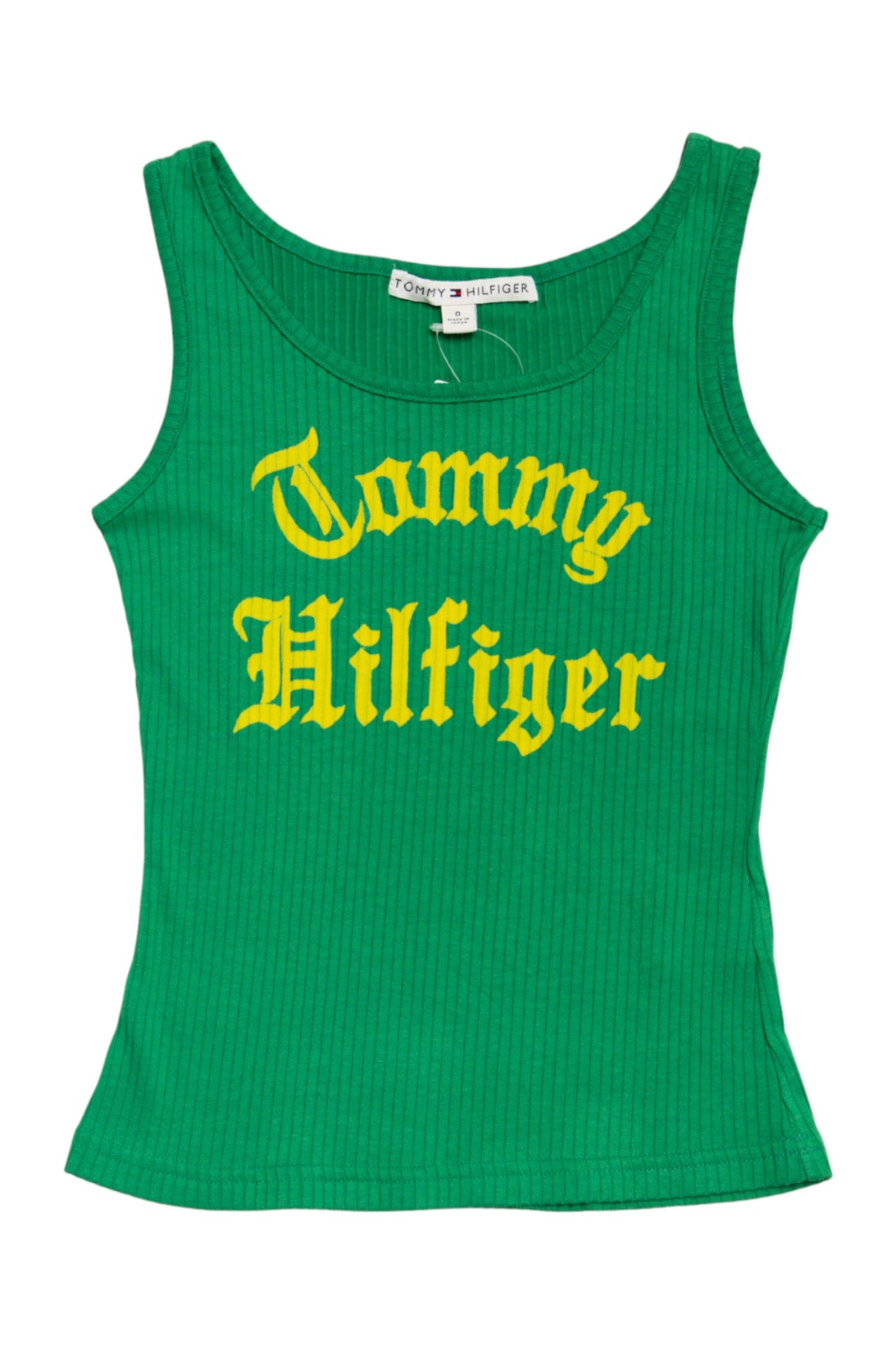 #80 *Dead-stock Tommy Hilfiger green ribbed tank | c. 164 | size 6/8