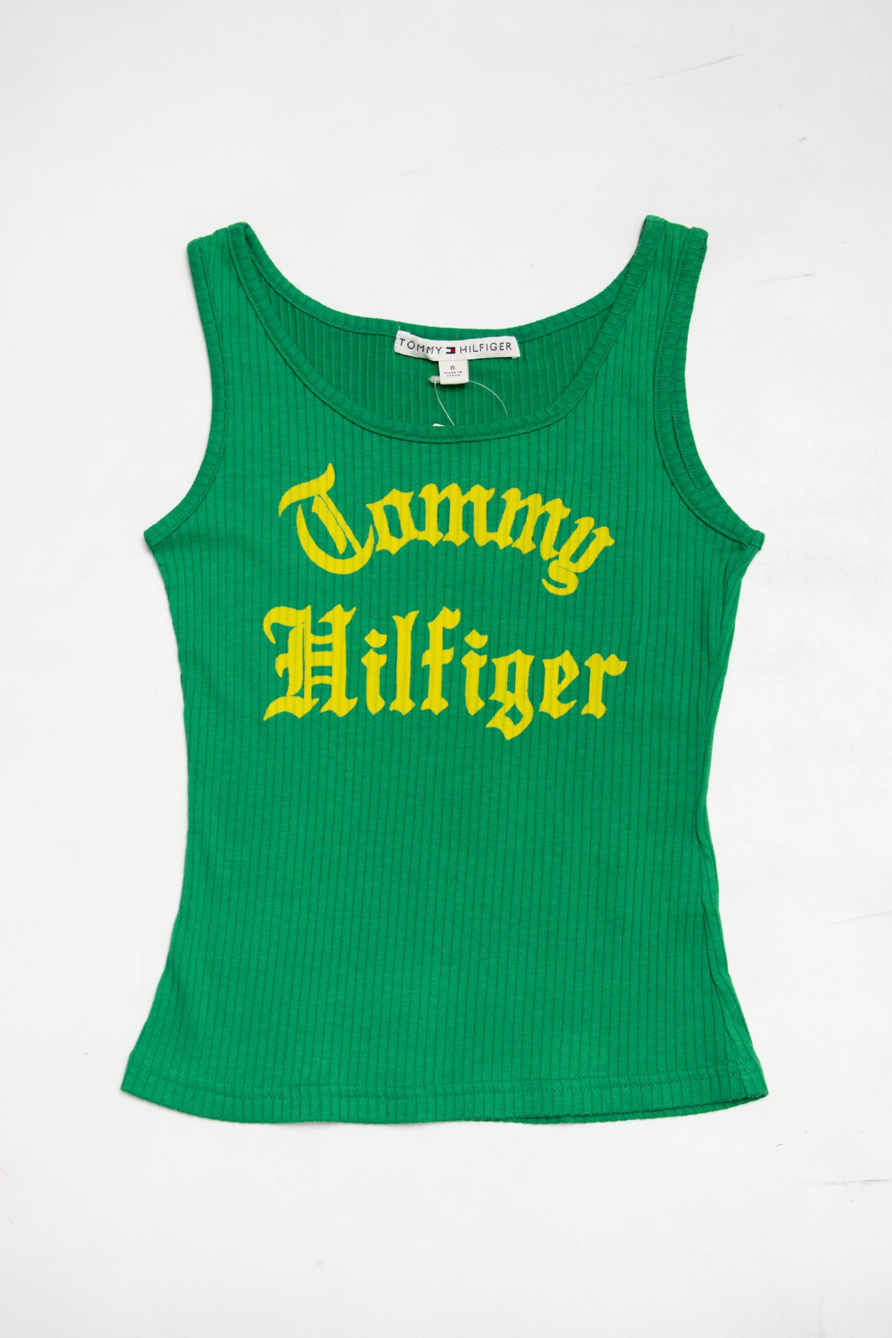 #80 *Dead-stock Tommy Hilfiger green ribbed tank | c. 164 | size 6/8