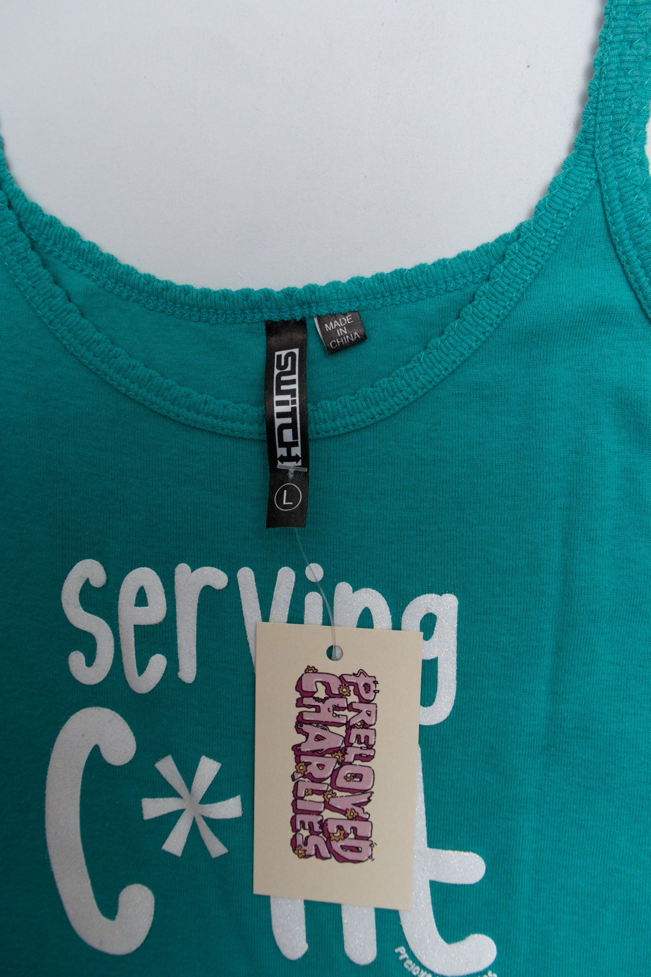 #35 Serving C*nt Teal Tank | Size 8/10