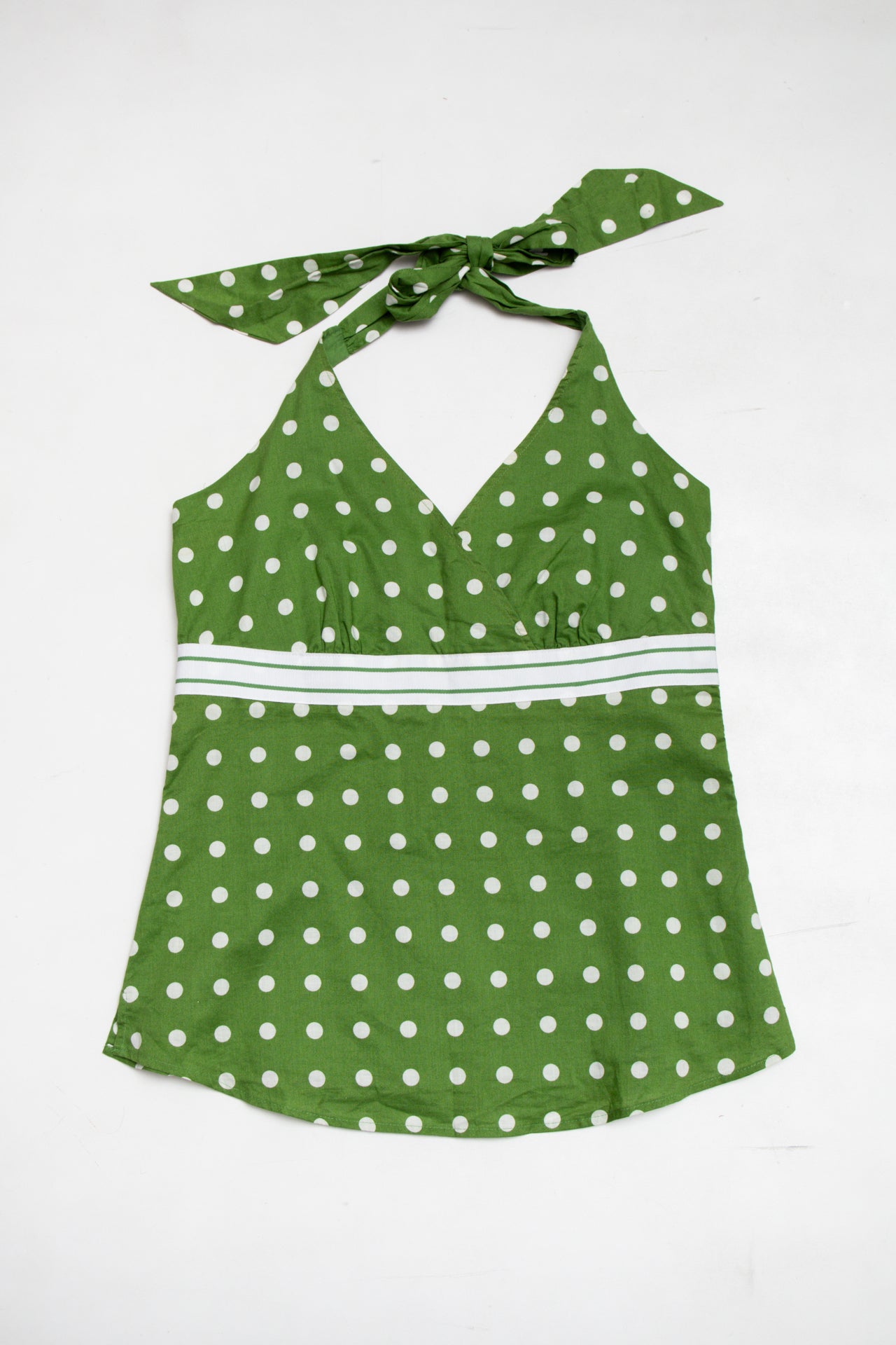 #81 Esprit cotton halter polka dot top | c. 164 | size 8/10