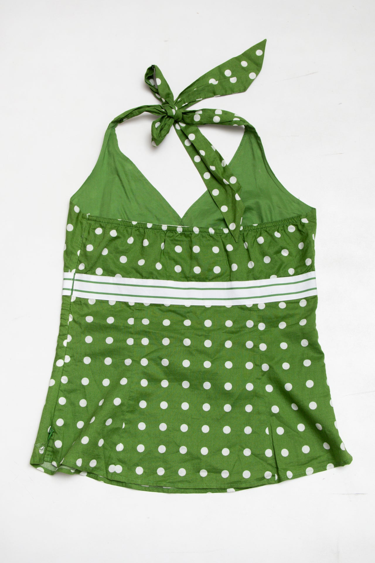 #81 Esprit cotton halter polka dot top | c. 164 | size 8/10