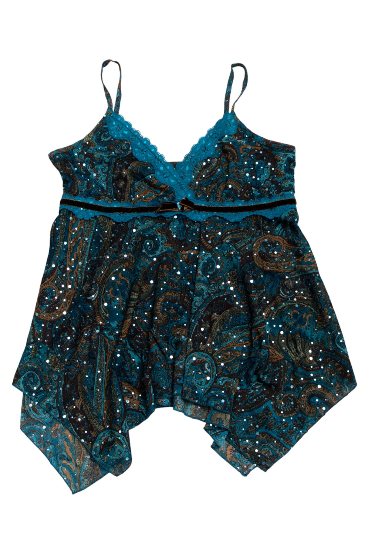 #84 Self Esteem paisley glittered cami | c. 164 | size 10/12