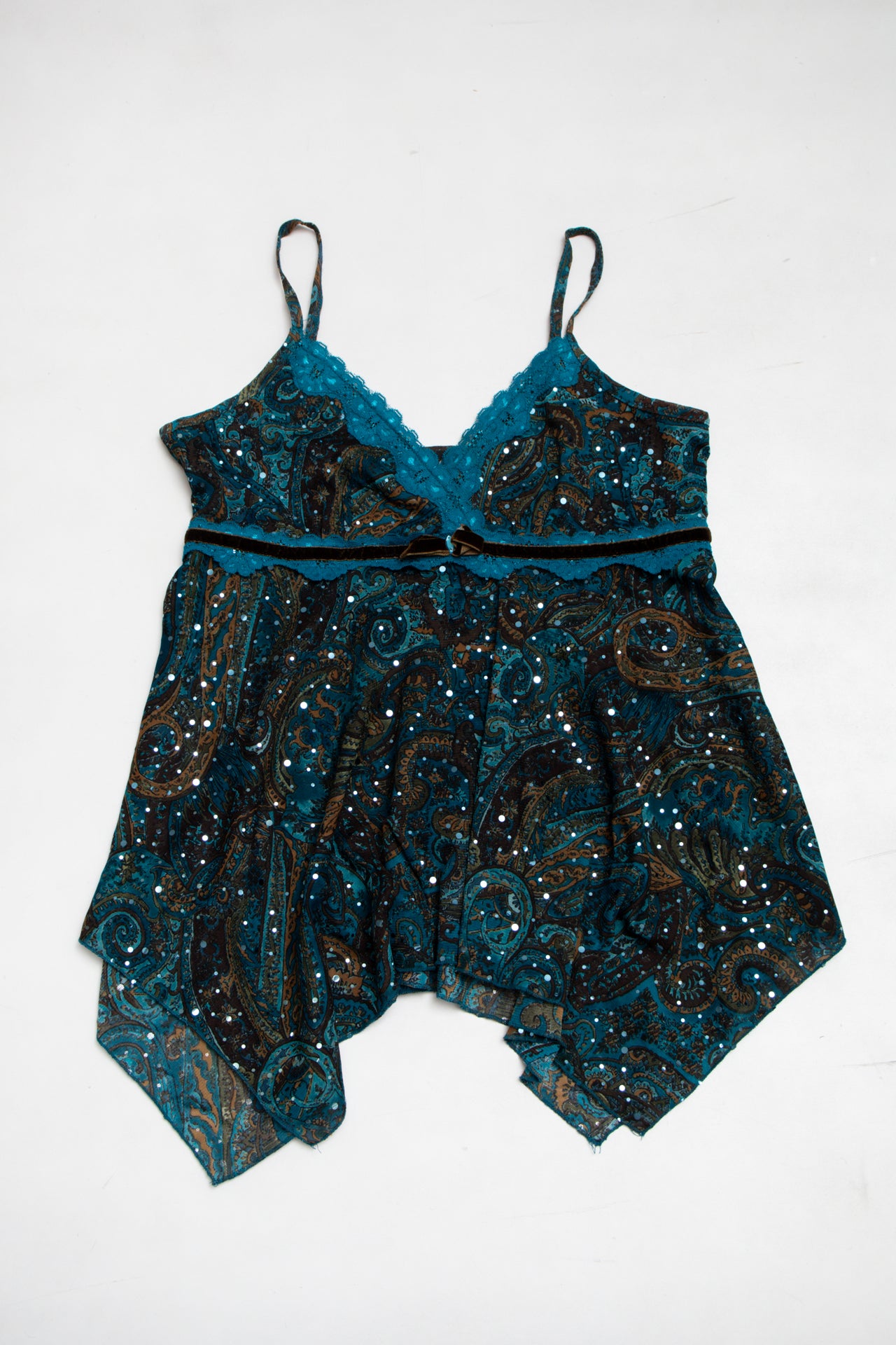 #84 Self Esteem paisley glittered cami | c. 164 | size 10/12