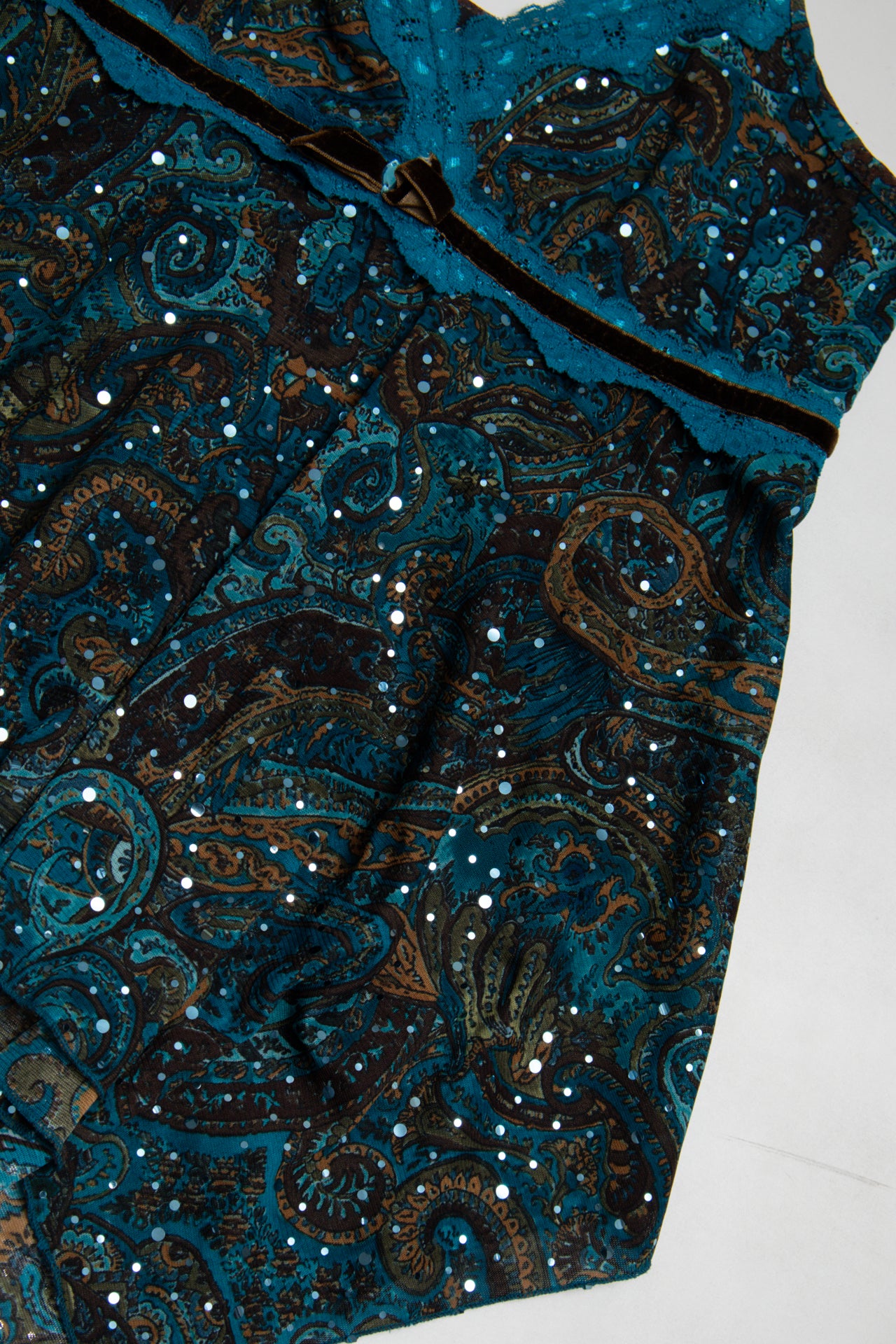 #84 Self Esteem paisley glittered cami | c. 164 | size 10/12
